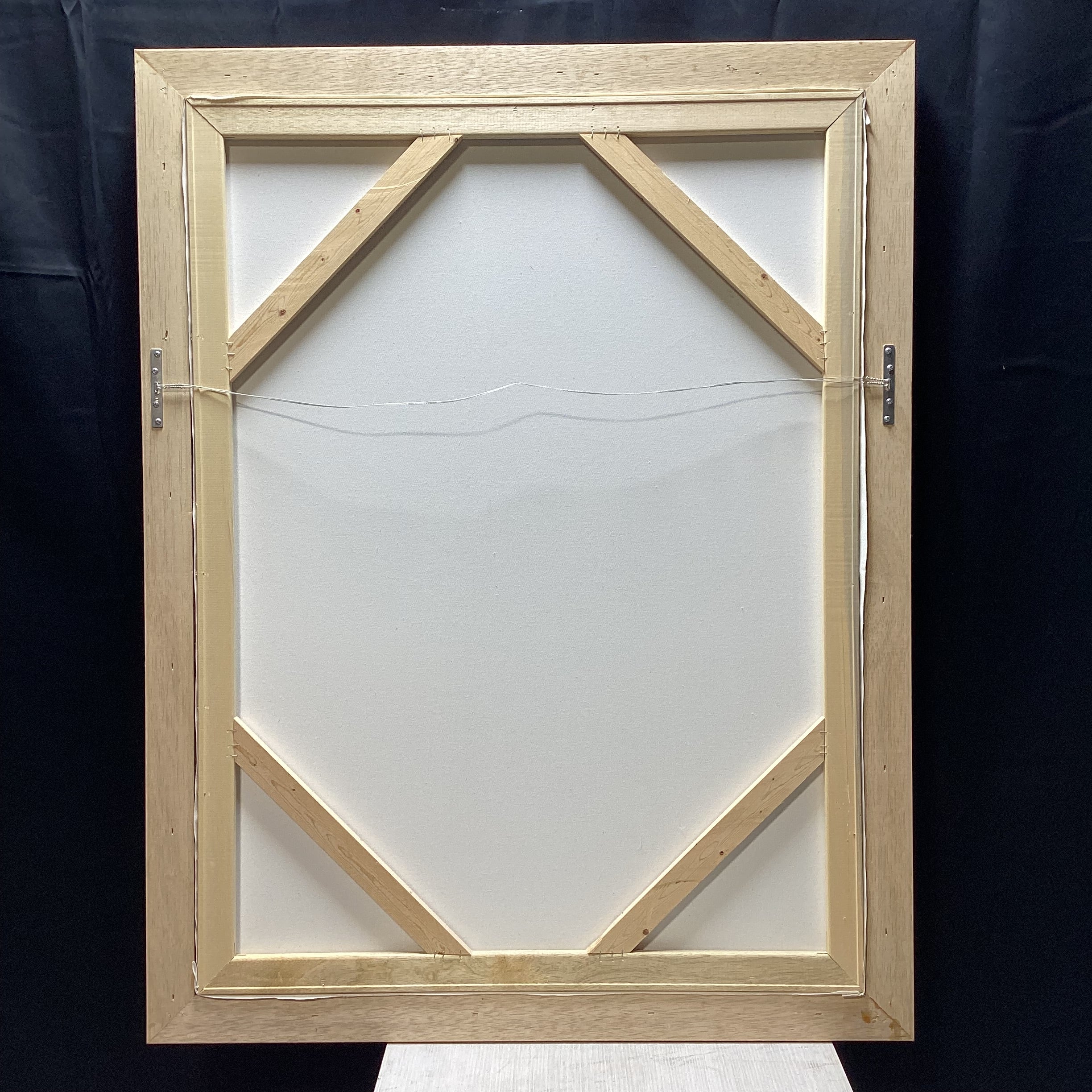 Artist Signed Figure Study Painting Print In Gold Frame 35" x 45"