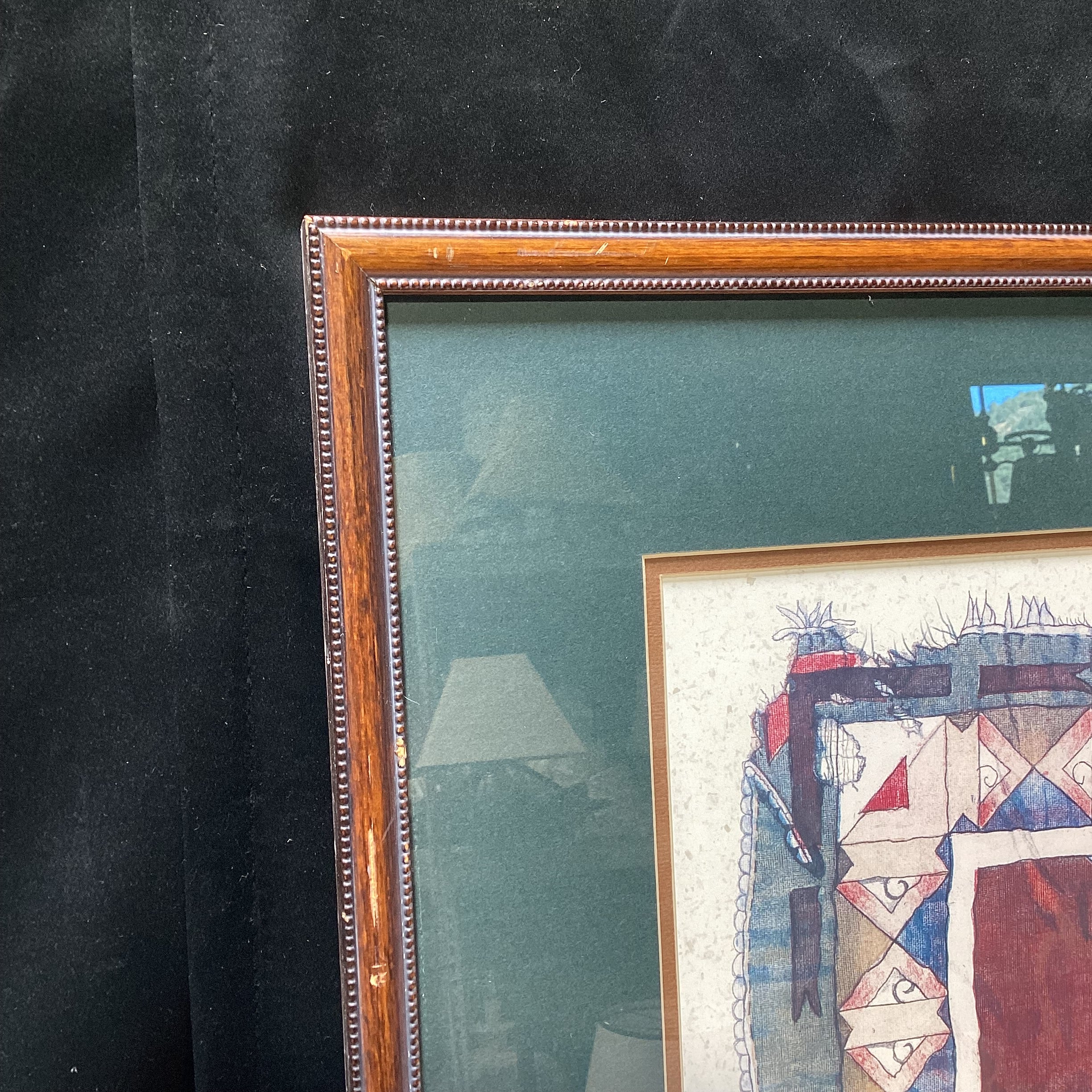 Bruce Weinberg "Sacred Rug" Framed Print 41" x 25"