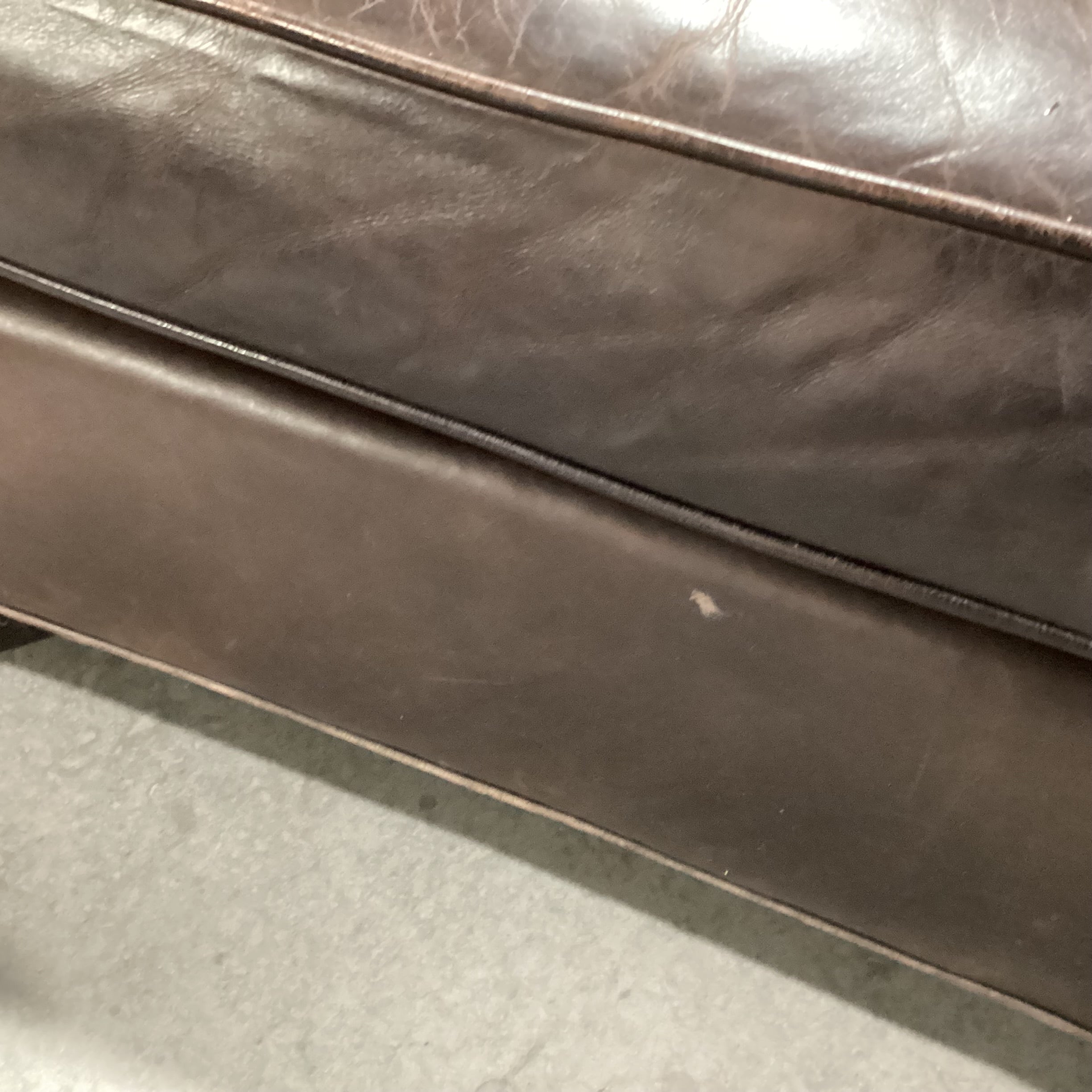 Ralph Lauren Distressed Leather Down Mix Track Arm Chair 38"x 40"x 31"