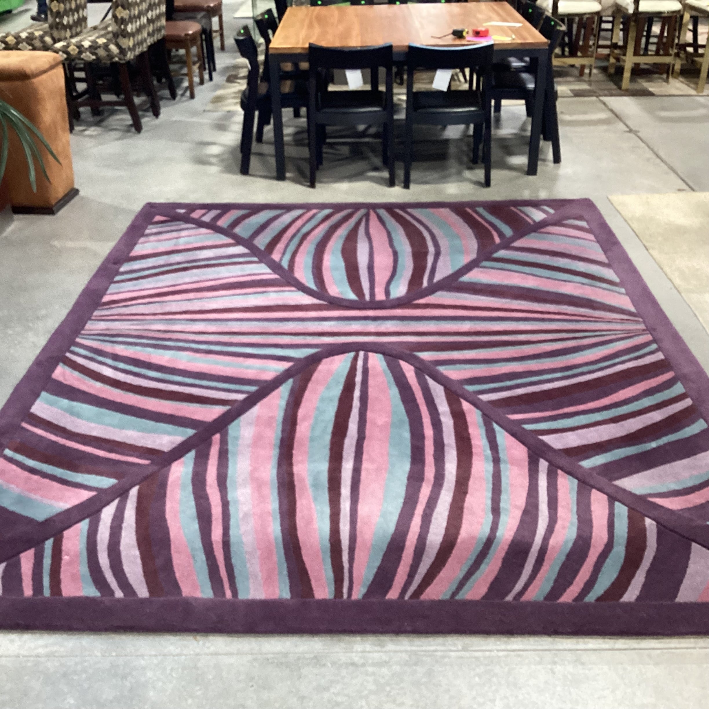 Angela Adams Flossie Plum Hand Tufted New Zealand Wool Rug 8' x 10'