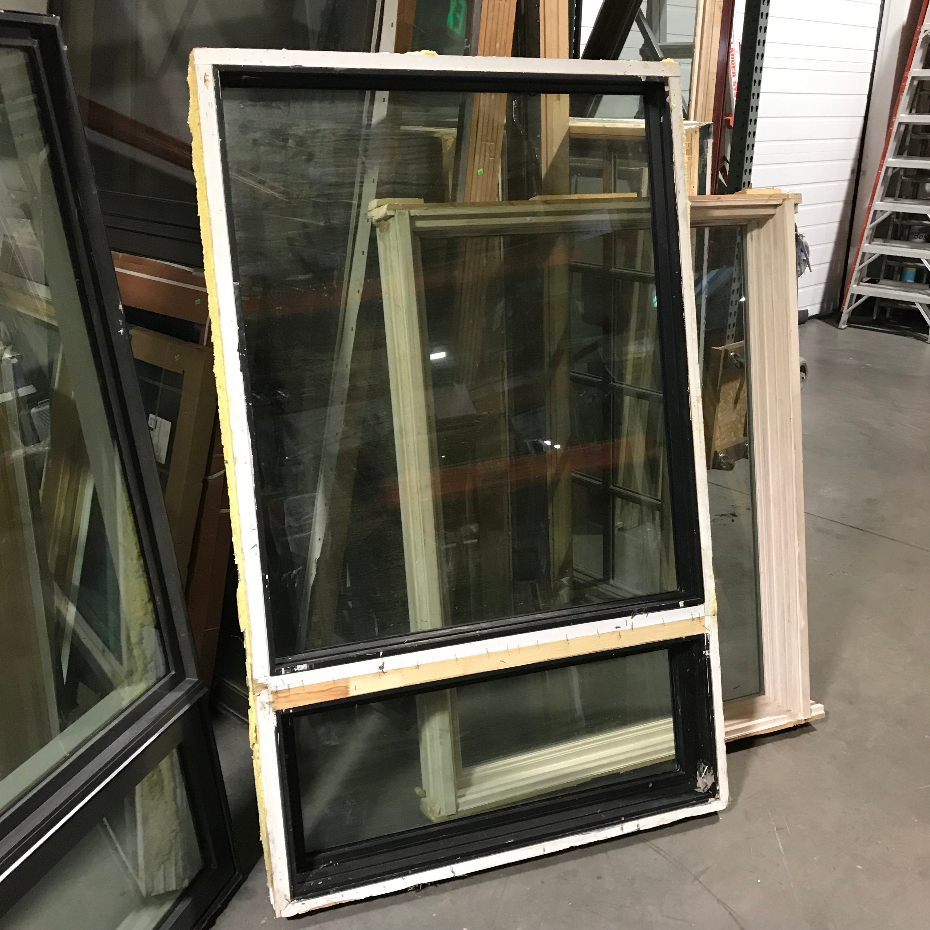 Brown Metal Clad Upper & Lower FIXED Exterior Window