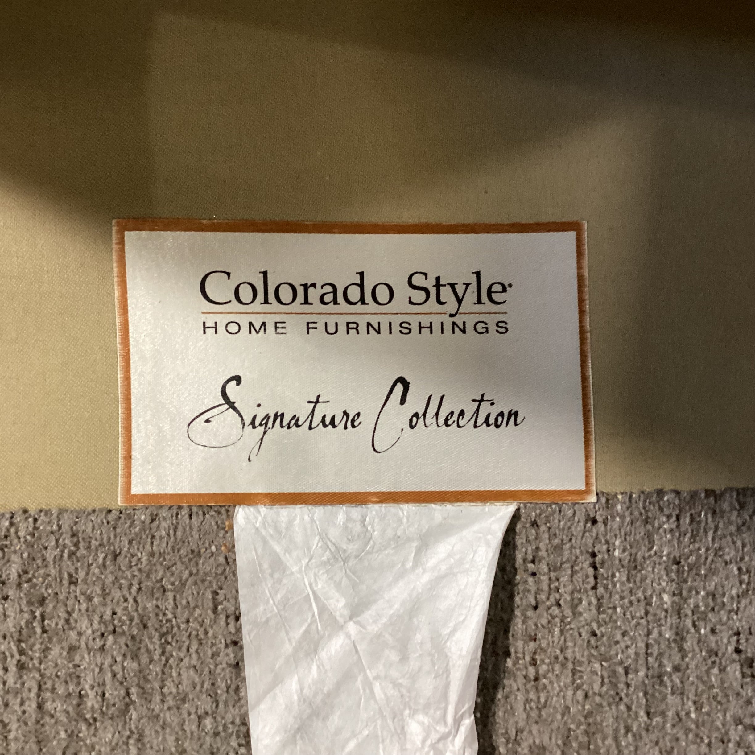 Colorado Style Home Furnishings Taupe Grey Woven Sofa 89"x 37"x 31"