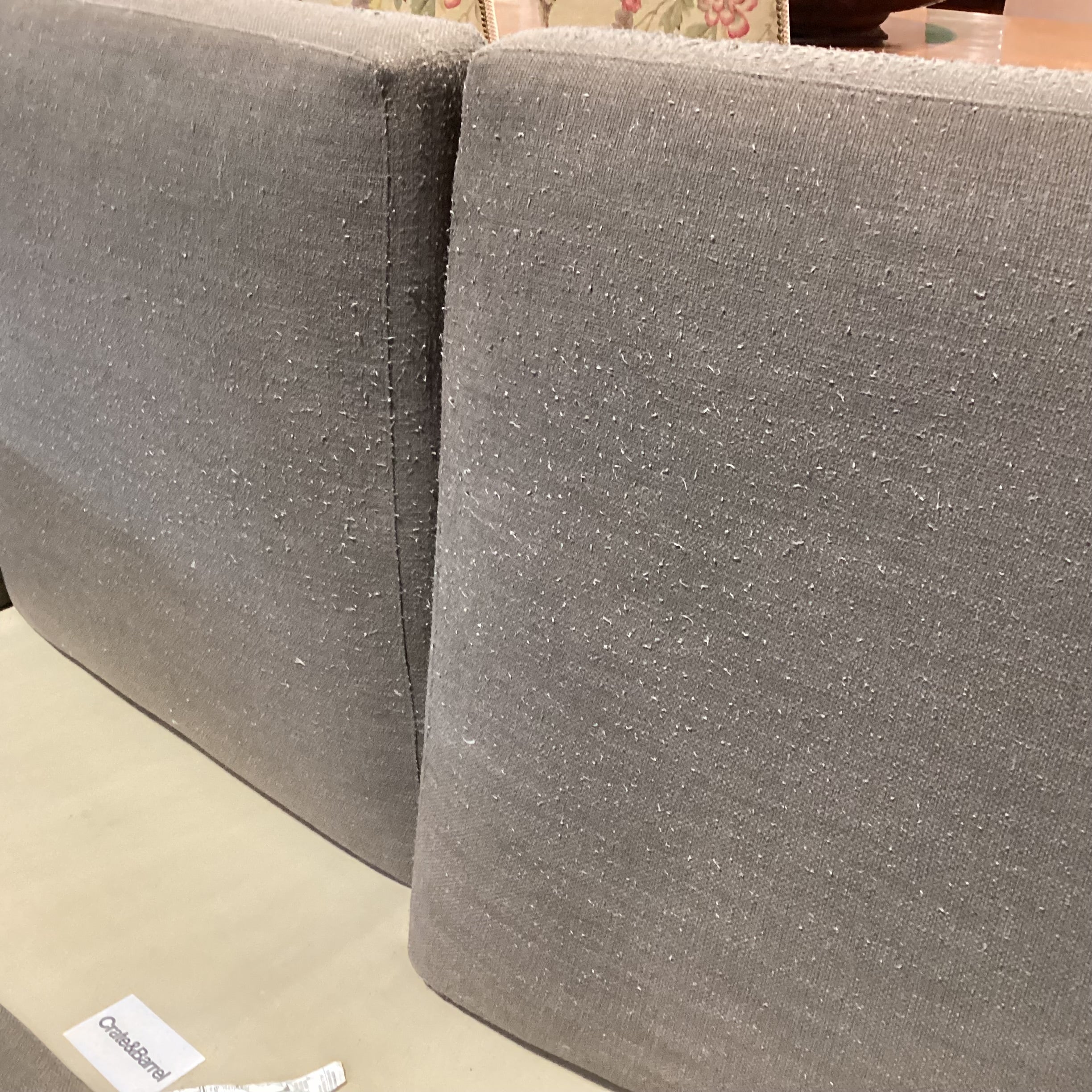 Crate & Barrel Taupe Woven Down Mix Sofa 82"x 42"x 26"