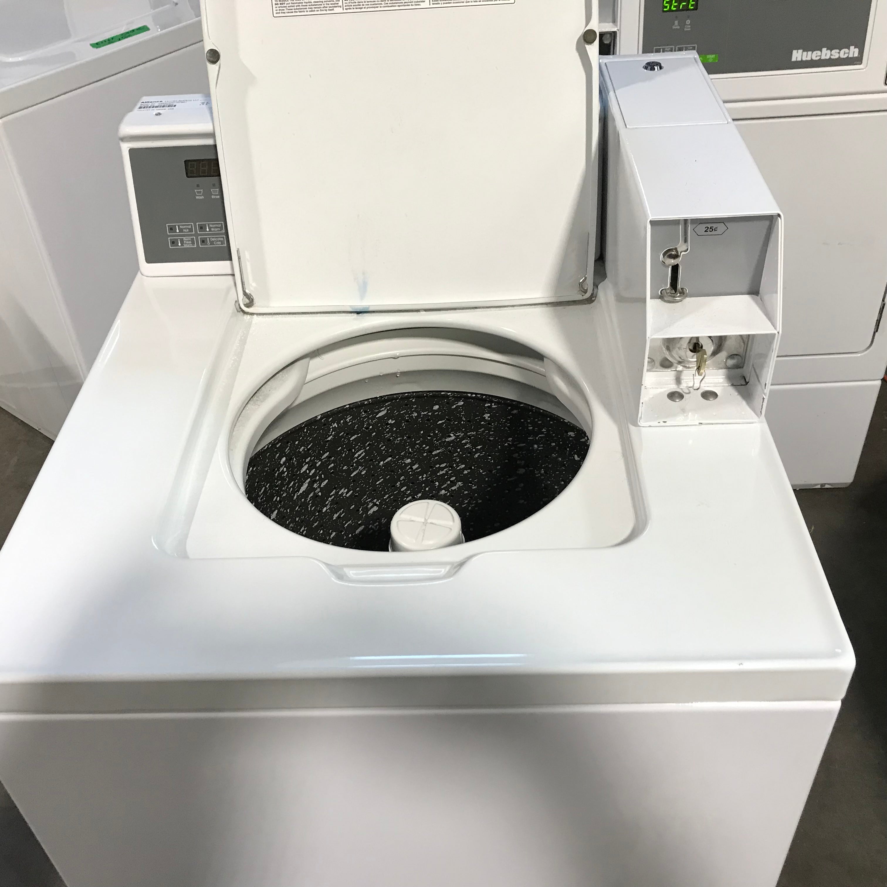 Huebsch White Top-Load Commercial Washer 26"x 28"x 43"