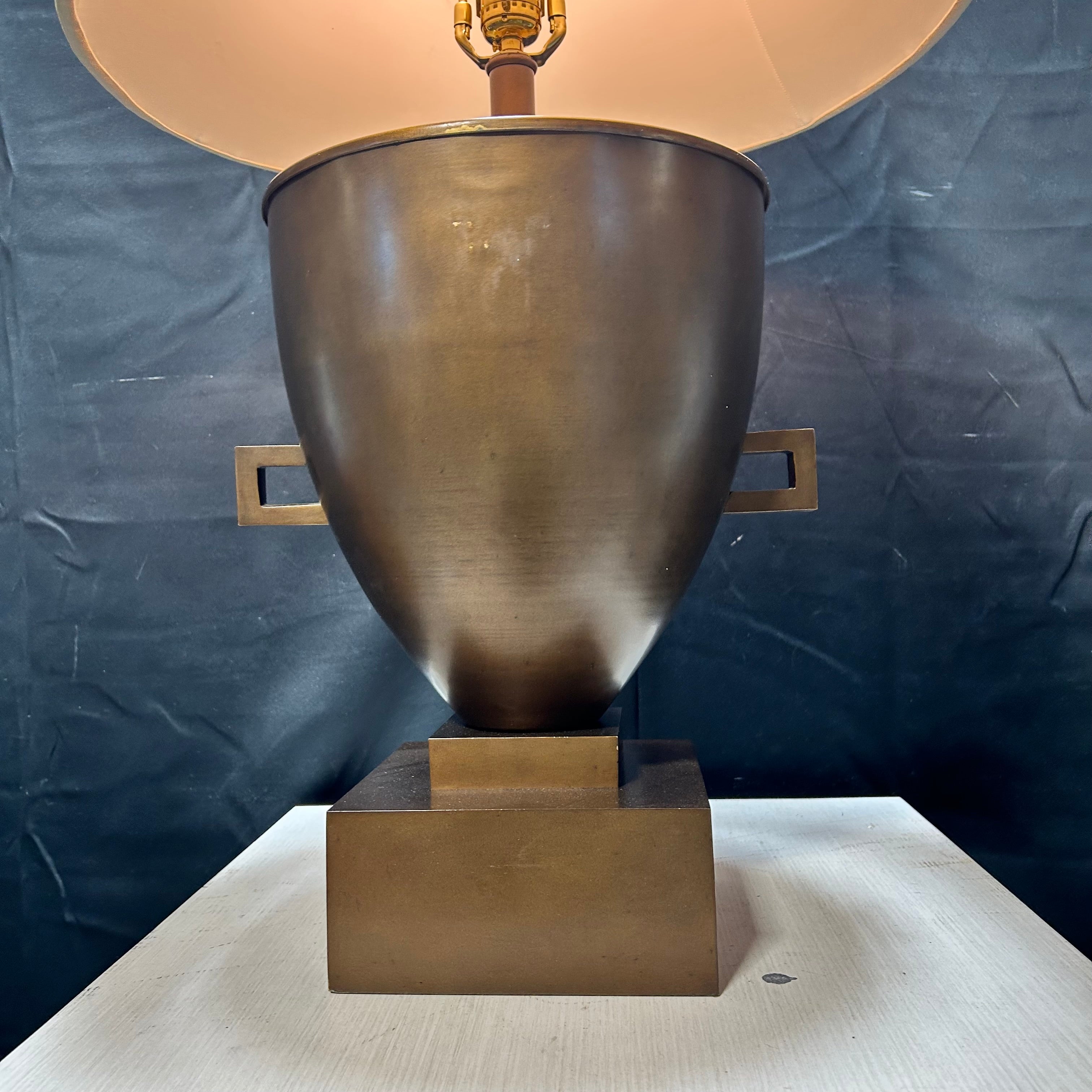 Vintage Brass Urn-Style Table Lamp 20"x 33"