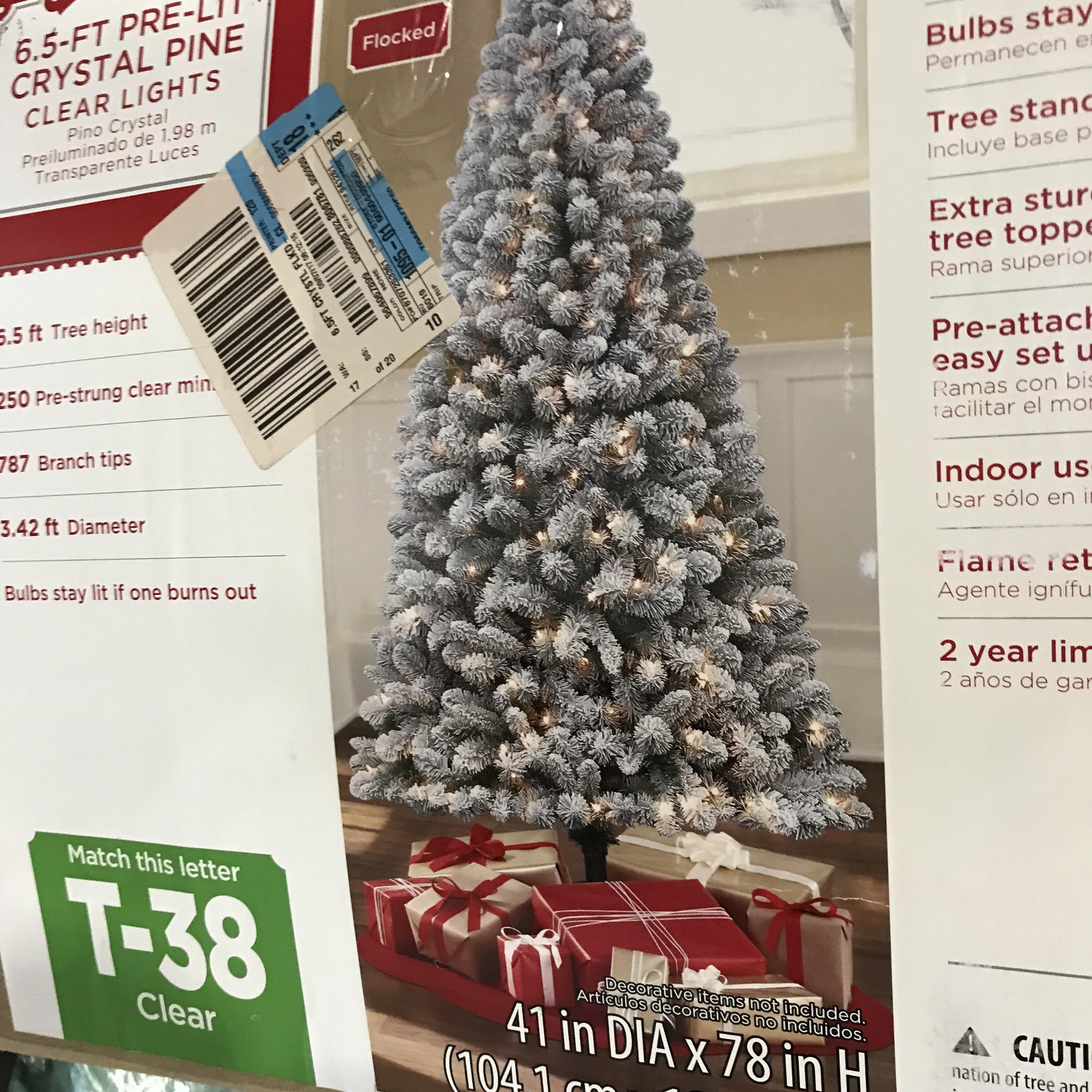 Holiday Time 6'.5" Pre-Lit Crystal Pine Clear Lights Faux Tree