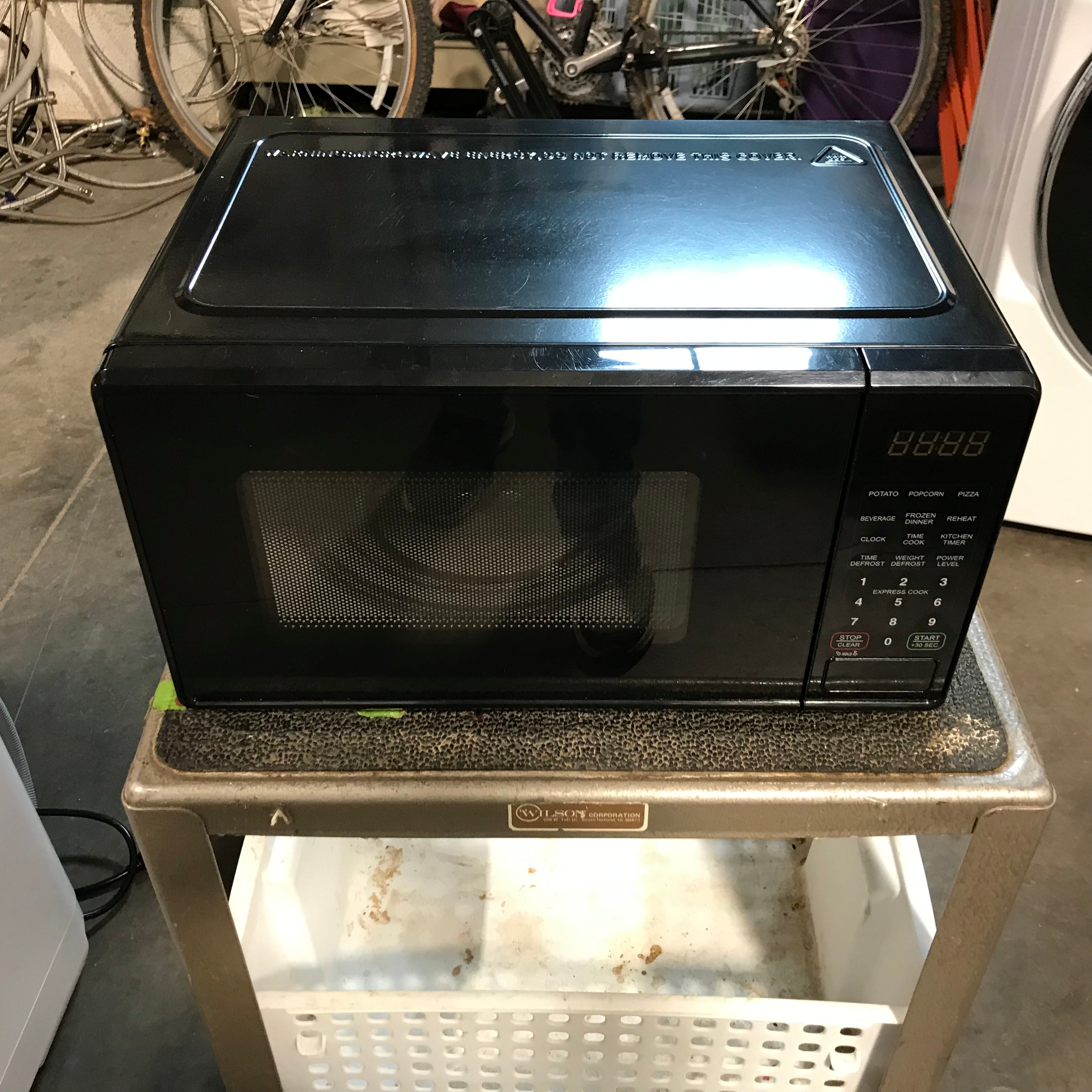 Walmart Black Countertop Microwave 18"x 13"x 9.5"