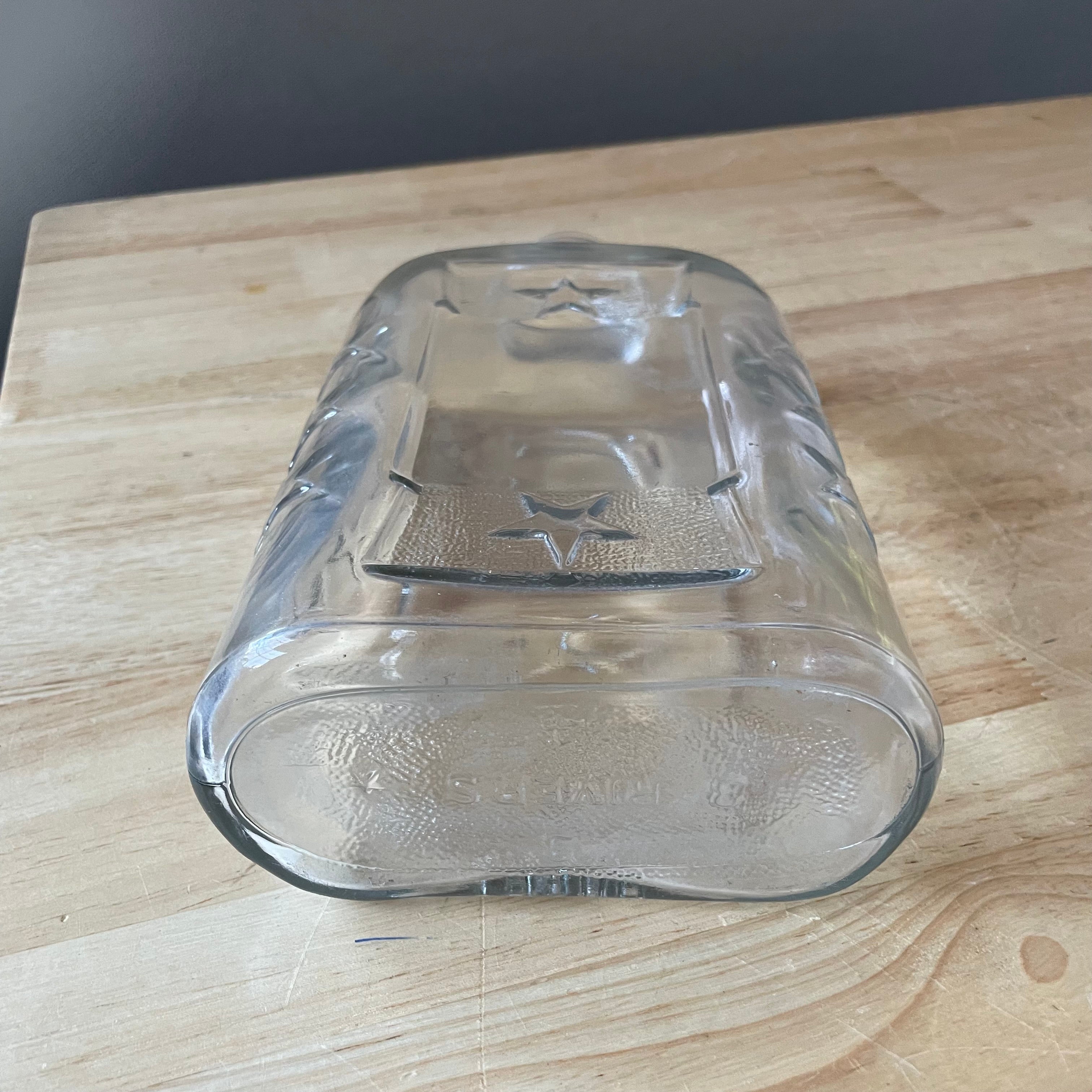 Vintage Three Rivers Glass Co. Texas 16 Star Refrigerator Water Bottle, 5"x 8.75"