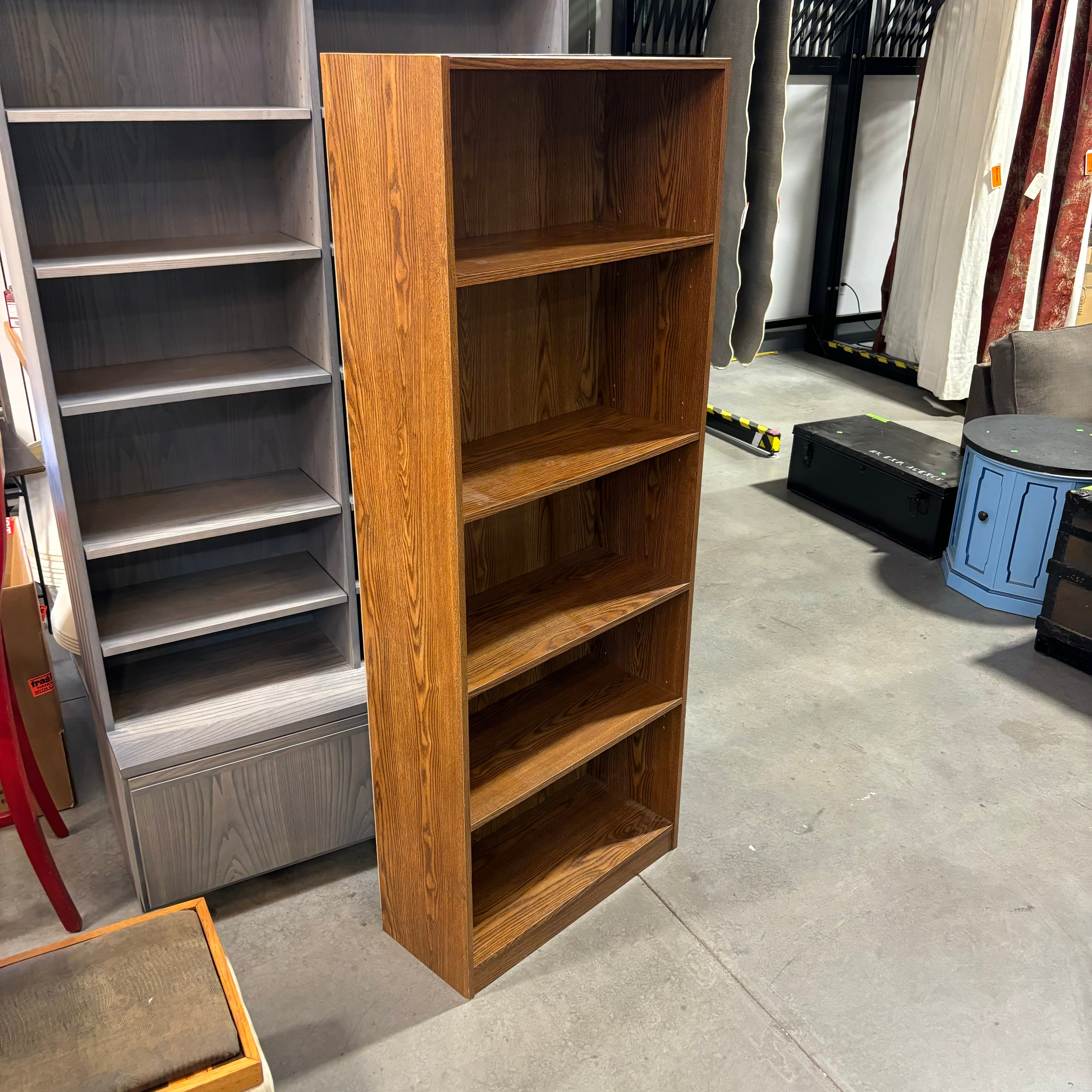 Wood Style Laminate with 4 Adjustable Height Shelves Bookcase 28"x 12"x 71.5"