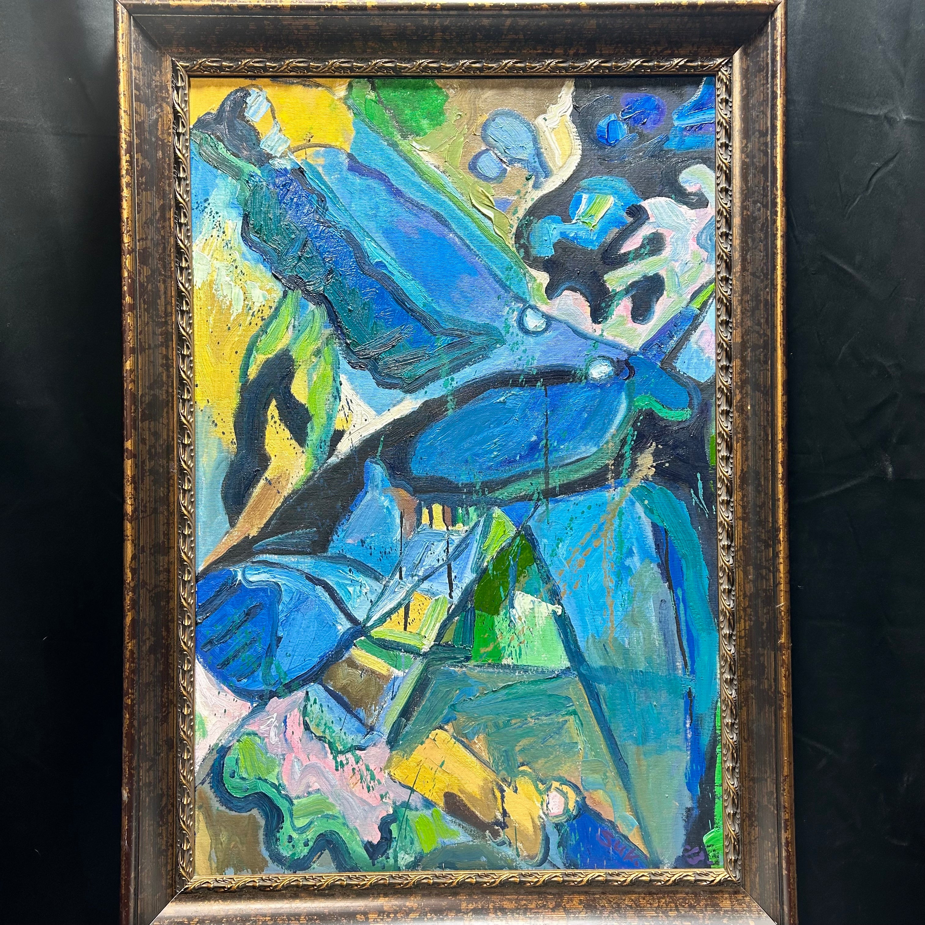 Donated By Artist Yun Scott (Suki) Abstract Oil On Canvas 29"x 41"