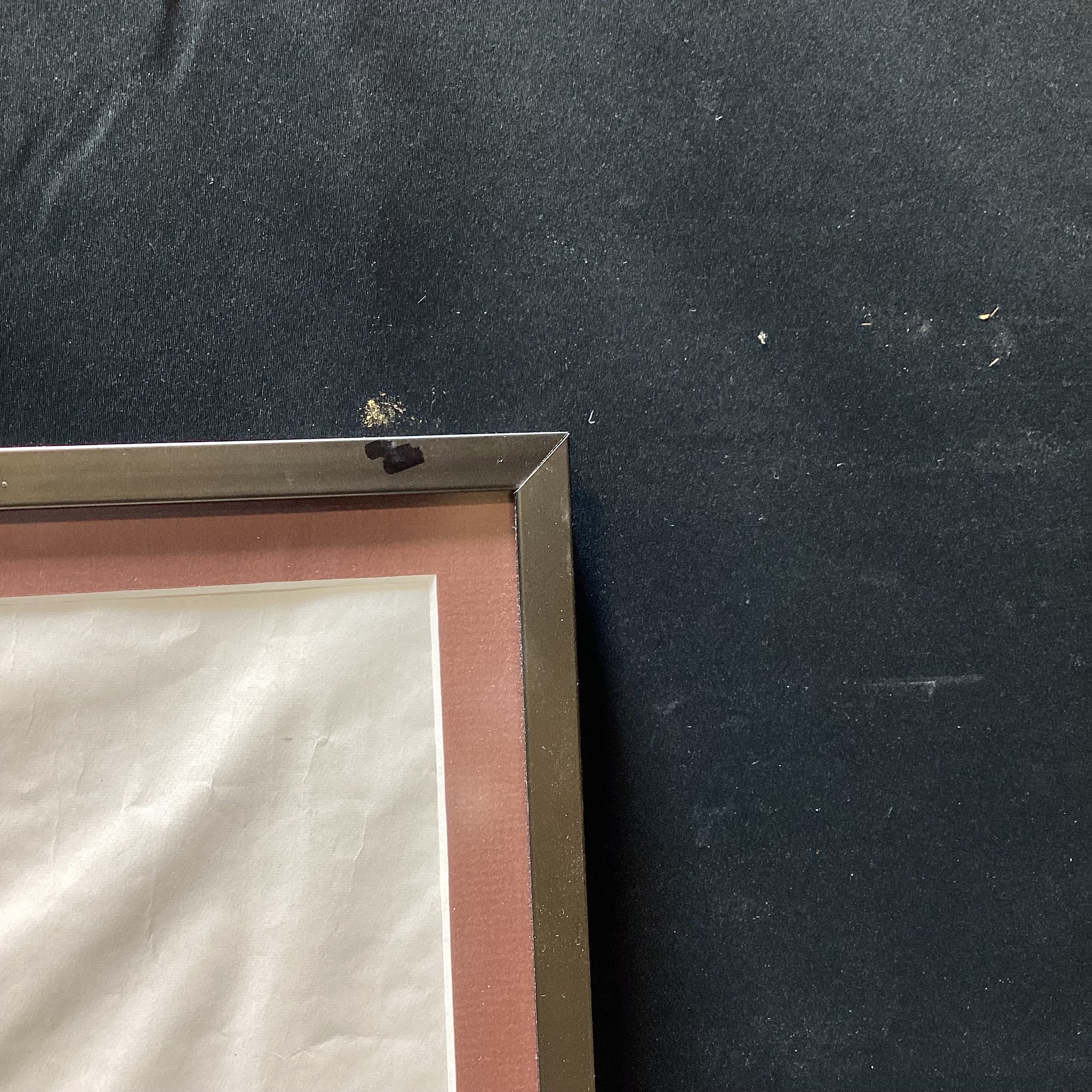 Framed Gravestone Rubbing Of Sir Thomas Peyton 17" x 30.5"