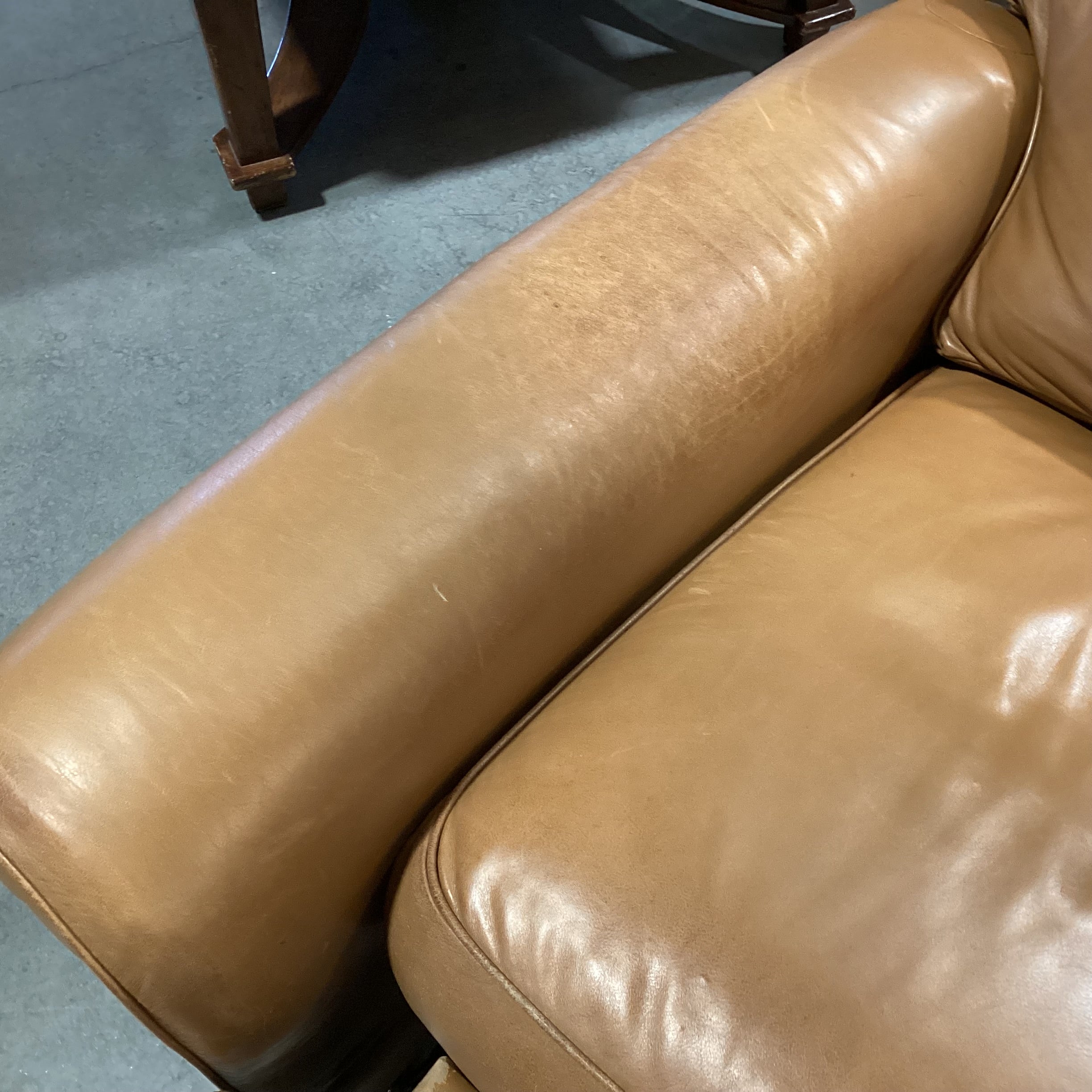 American Leather Furniture Tan Leather Recliner Chair 36"x 40"x 34"