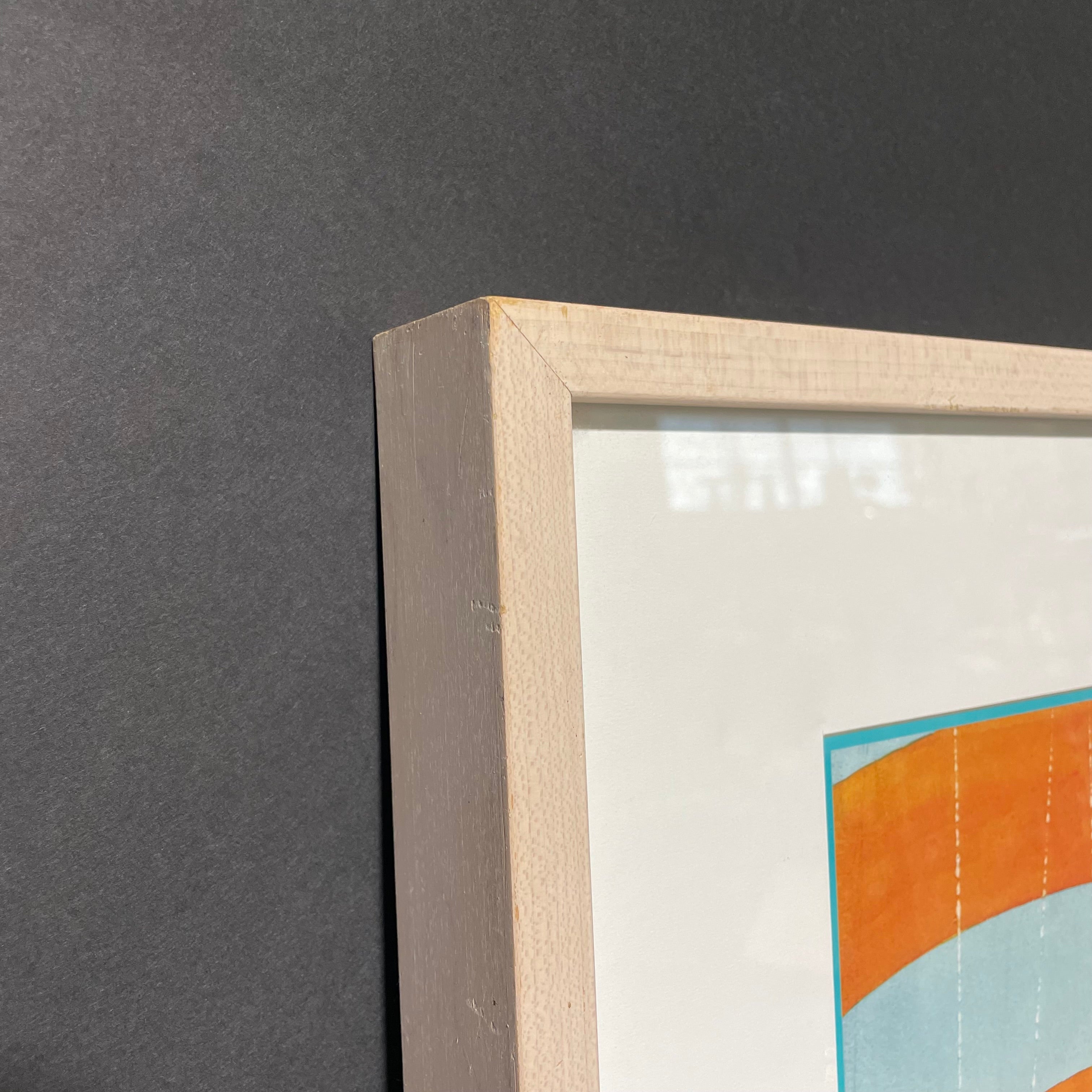 Ian Tremewen "Spinnaker Sky" Print In Light Wood Frame 37" x 30"