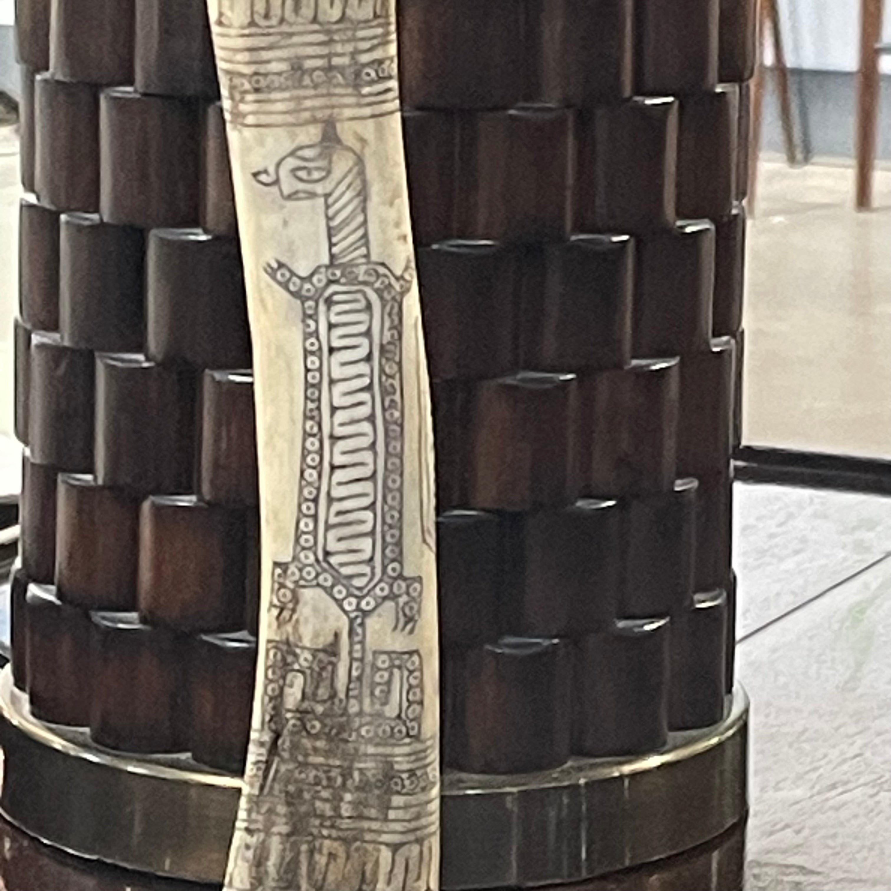 Vintage Batak Tribal Handcarved Medicine Bone, 1.5" x 9.25"