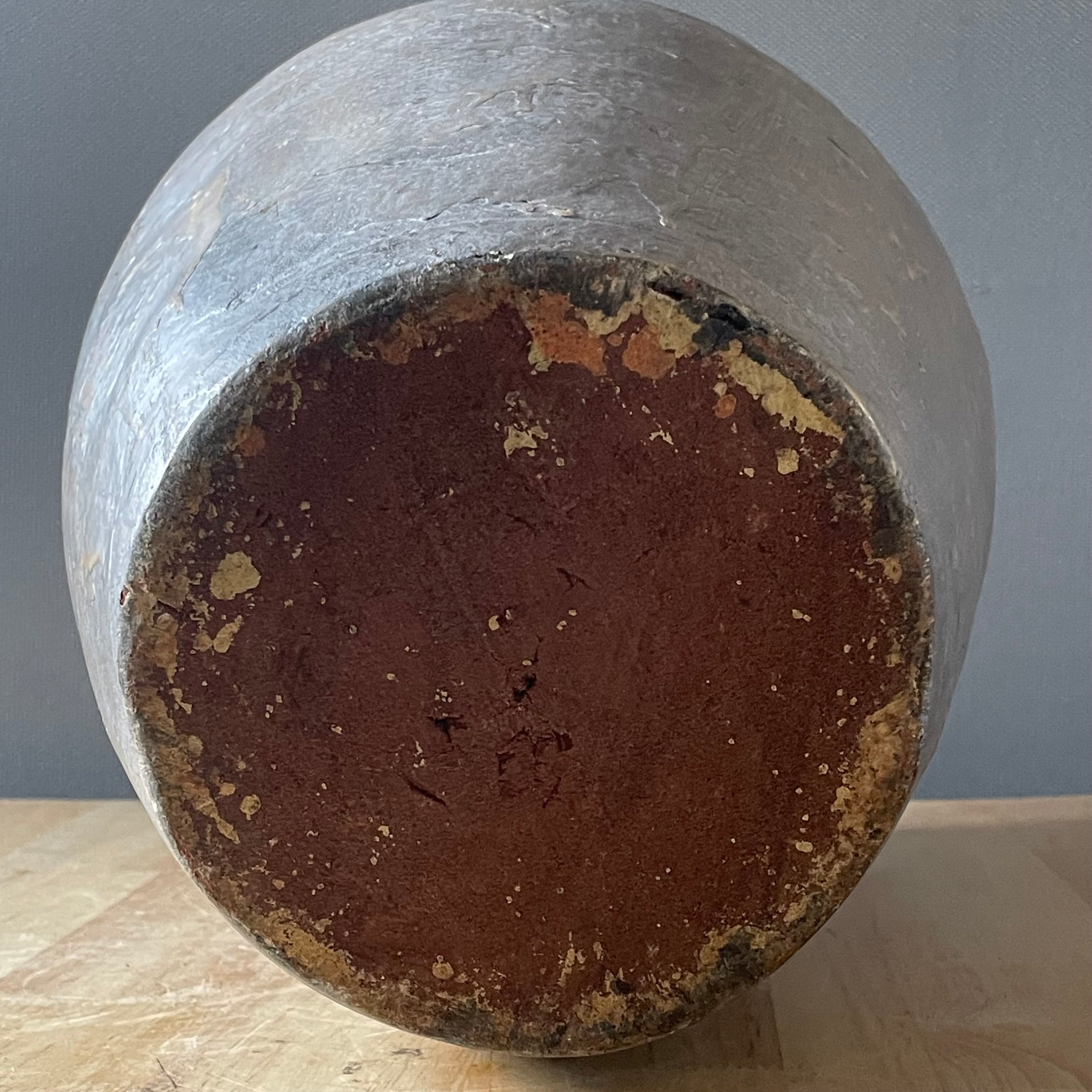 Vintage Asian Terracotta Stoneware Rice Wine Jar, 12"x 21"