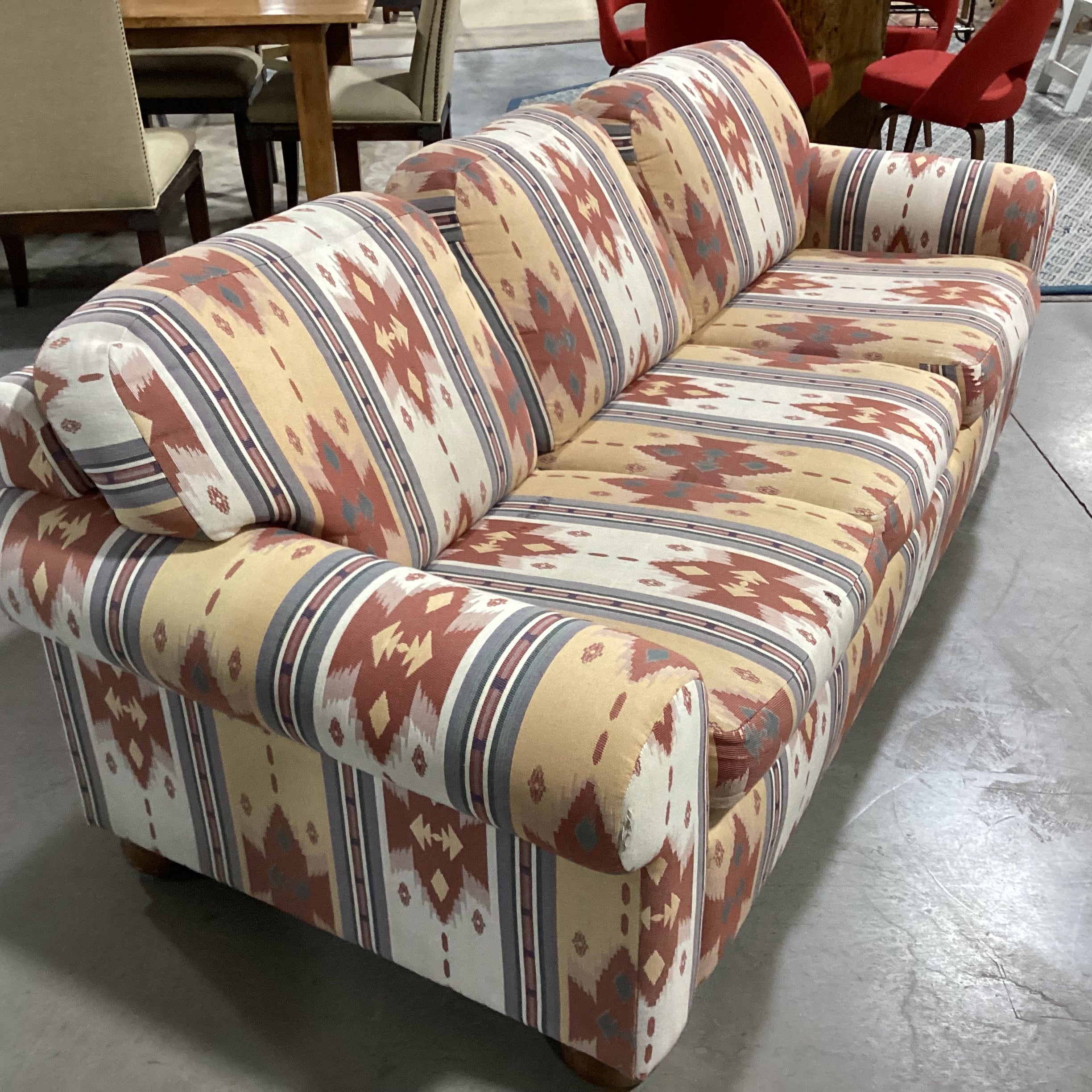 La-Z Boy Gold Rust Southwest Upholstered Queen Sleeper Sofa 84"x 34"x 32"