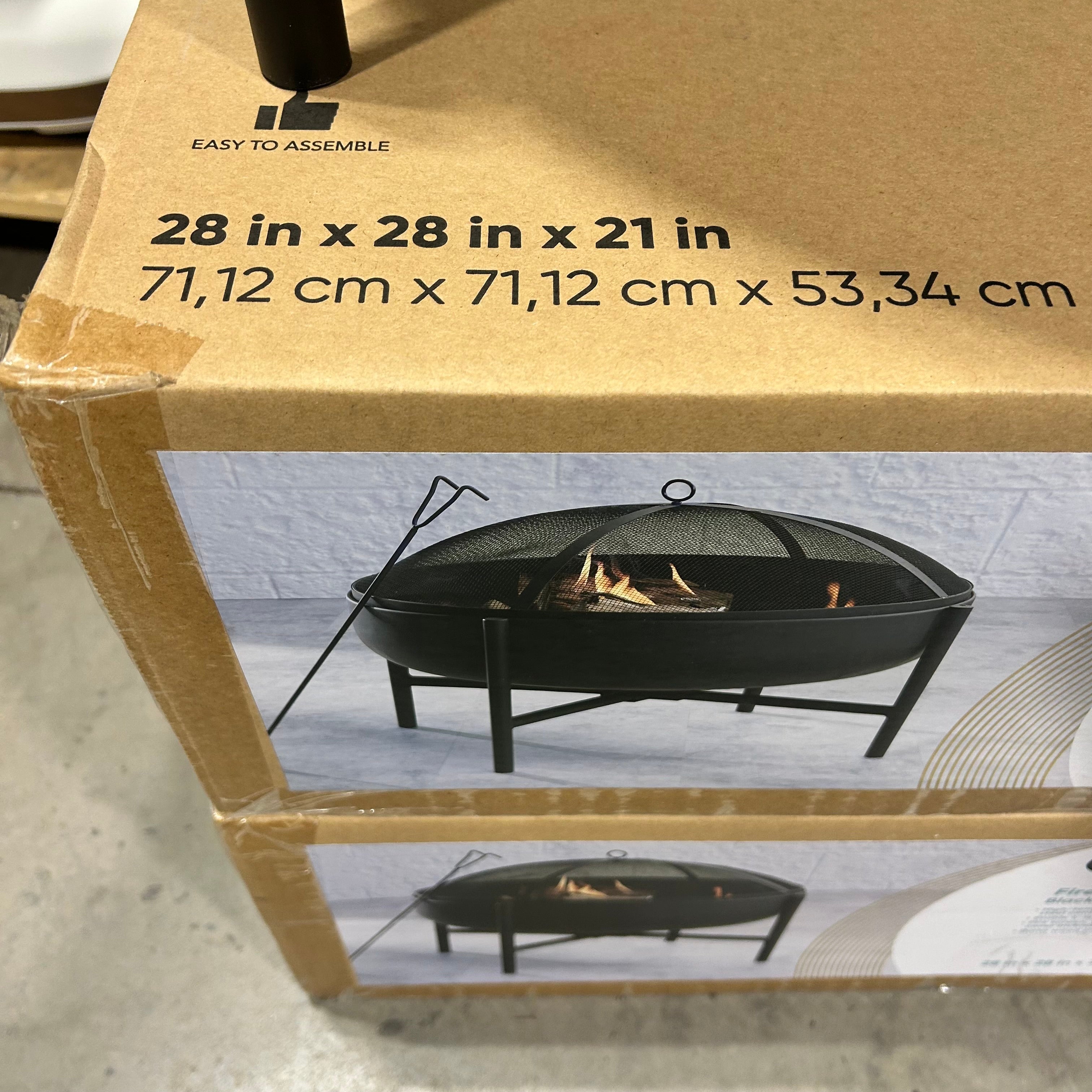 Origin 21 Black Fire Bowl 28"x 21'