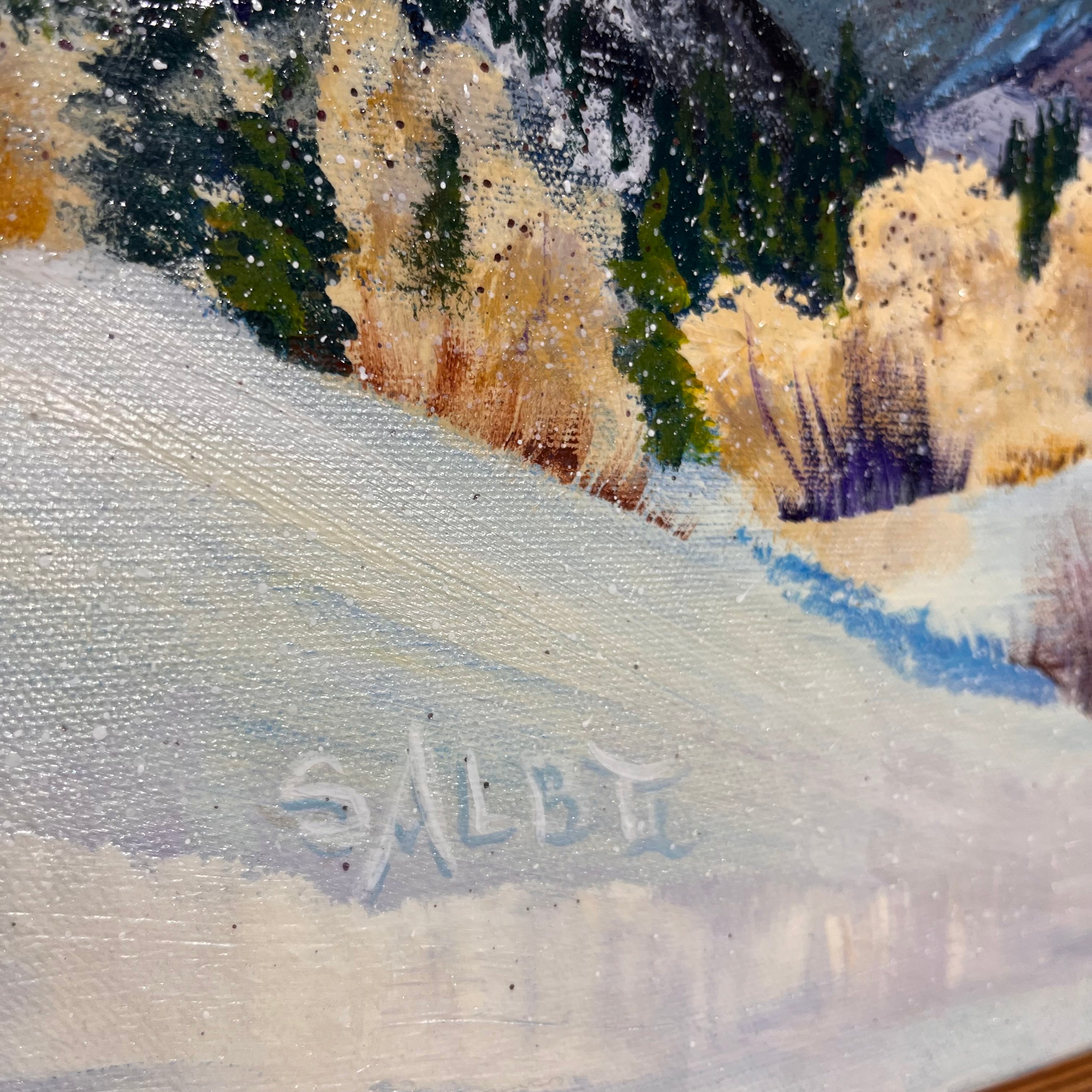 Sue Binkley "Northstar on Independence Pass" Original Acrylic on Canvas Plein Air Wall Decor; 20"x 16"