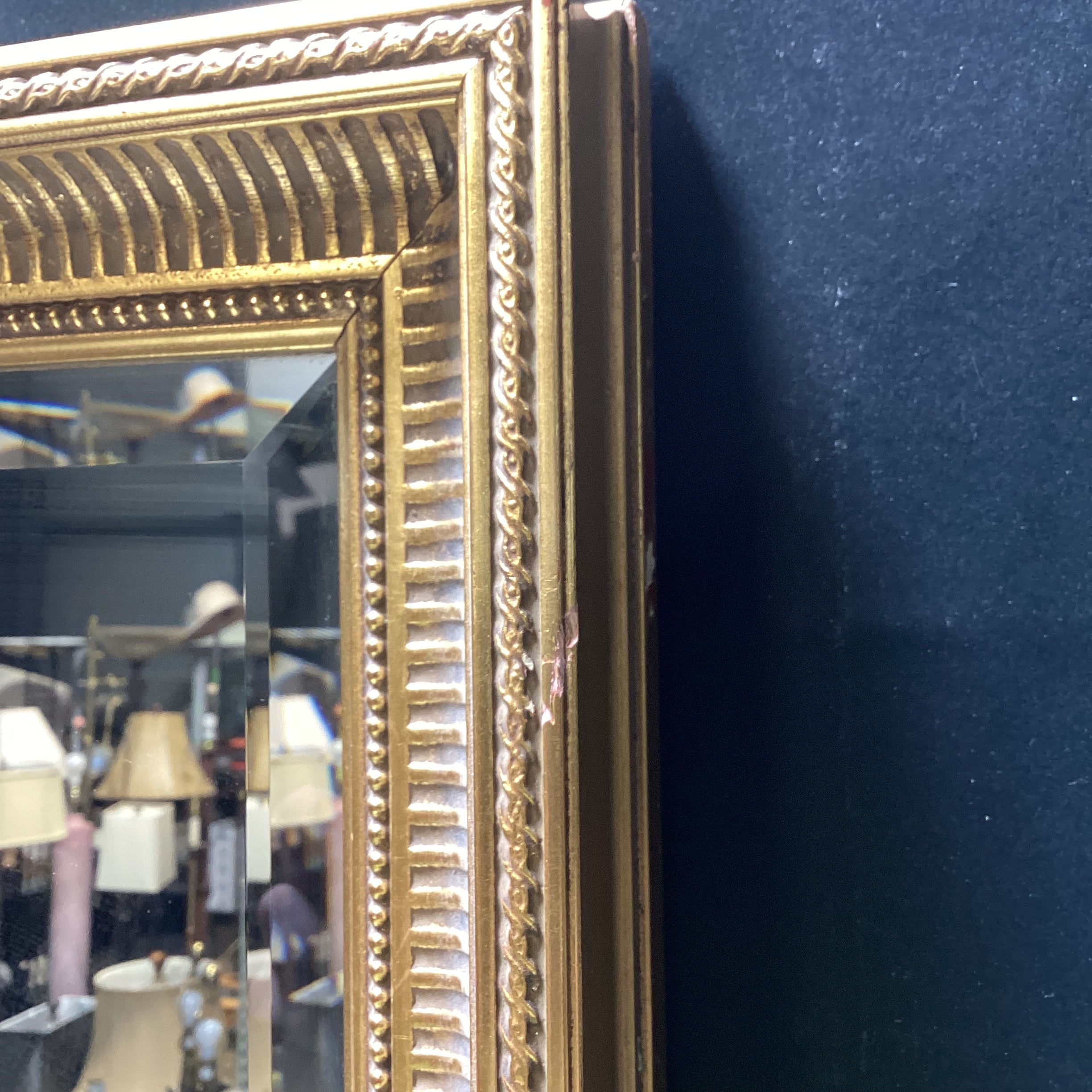 Vintage La Barge Gold Beveled Edge Wall Mirror 27.5" x 39.5"