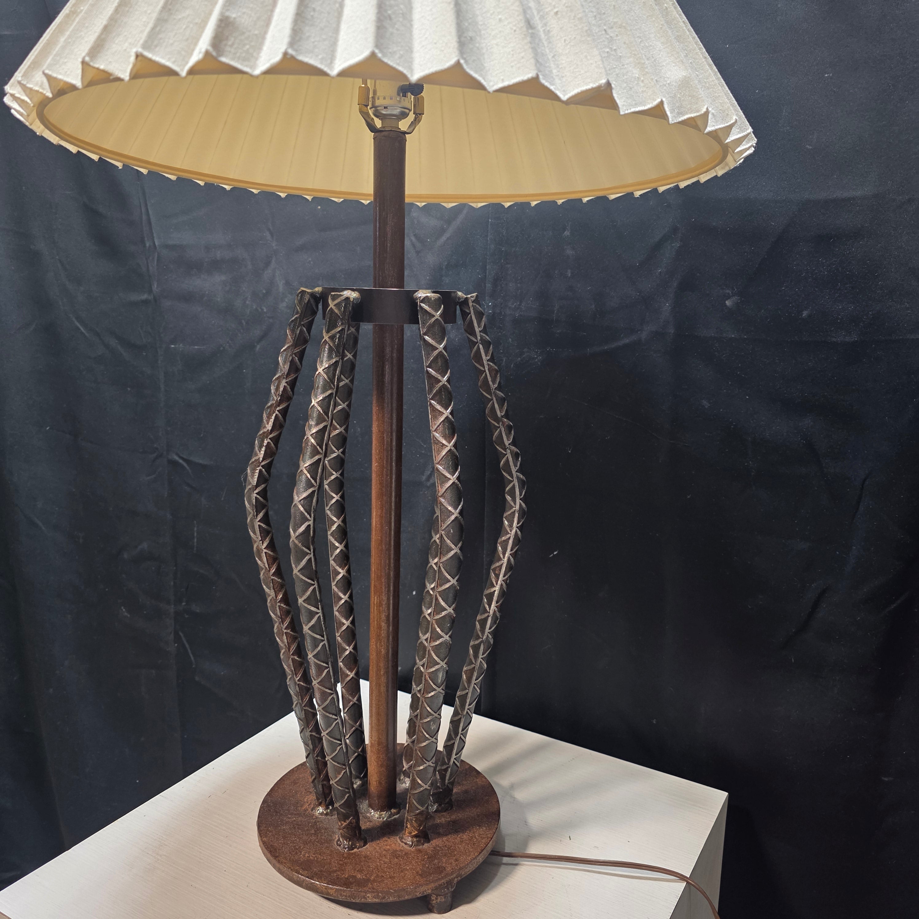 Industrial Rebar Heavy Table Lamp 21"Dx36"