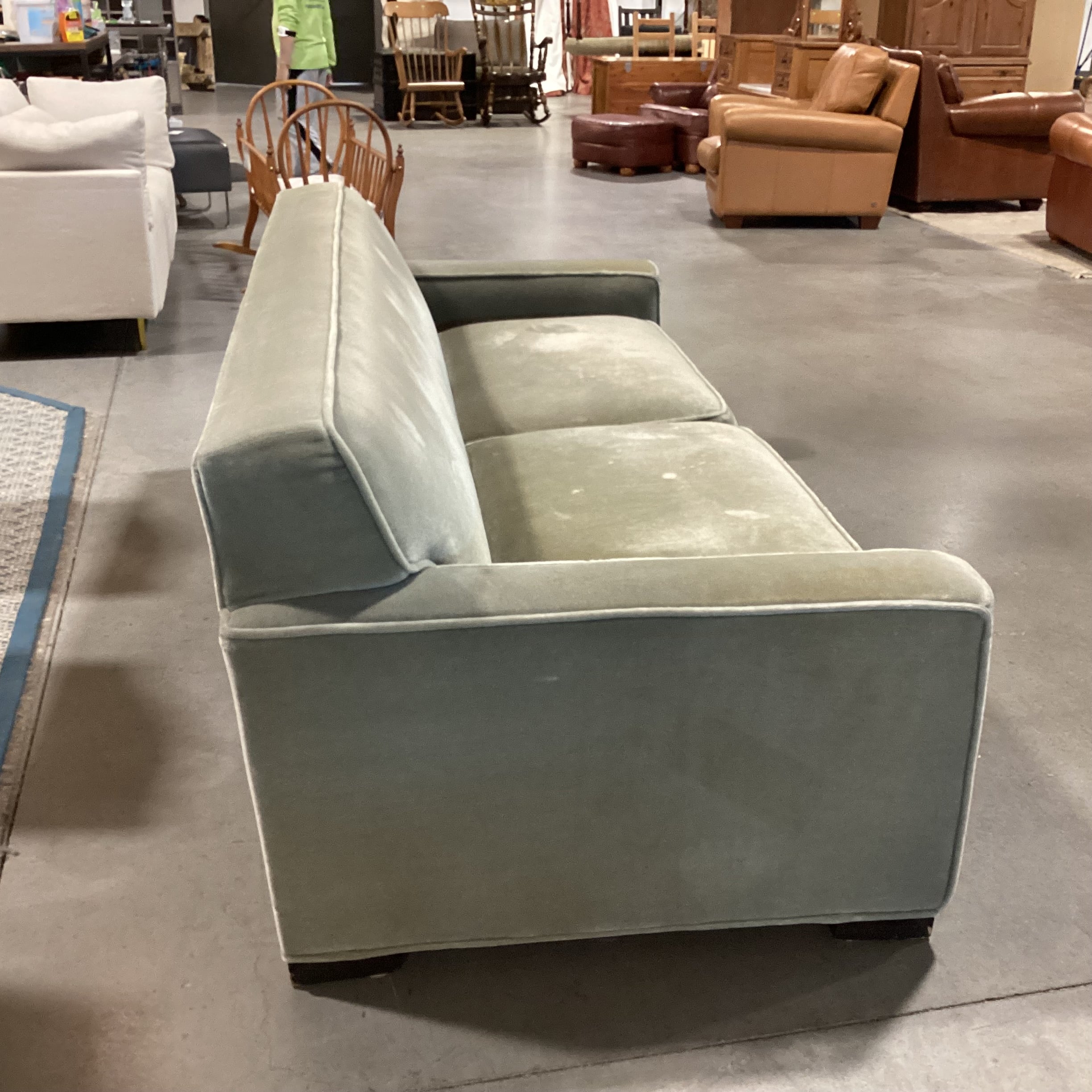 Sage Mohair Queen Sleeper Sofa 86"x 39"x 31"