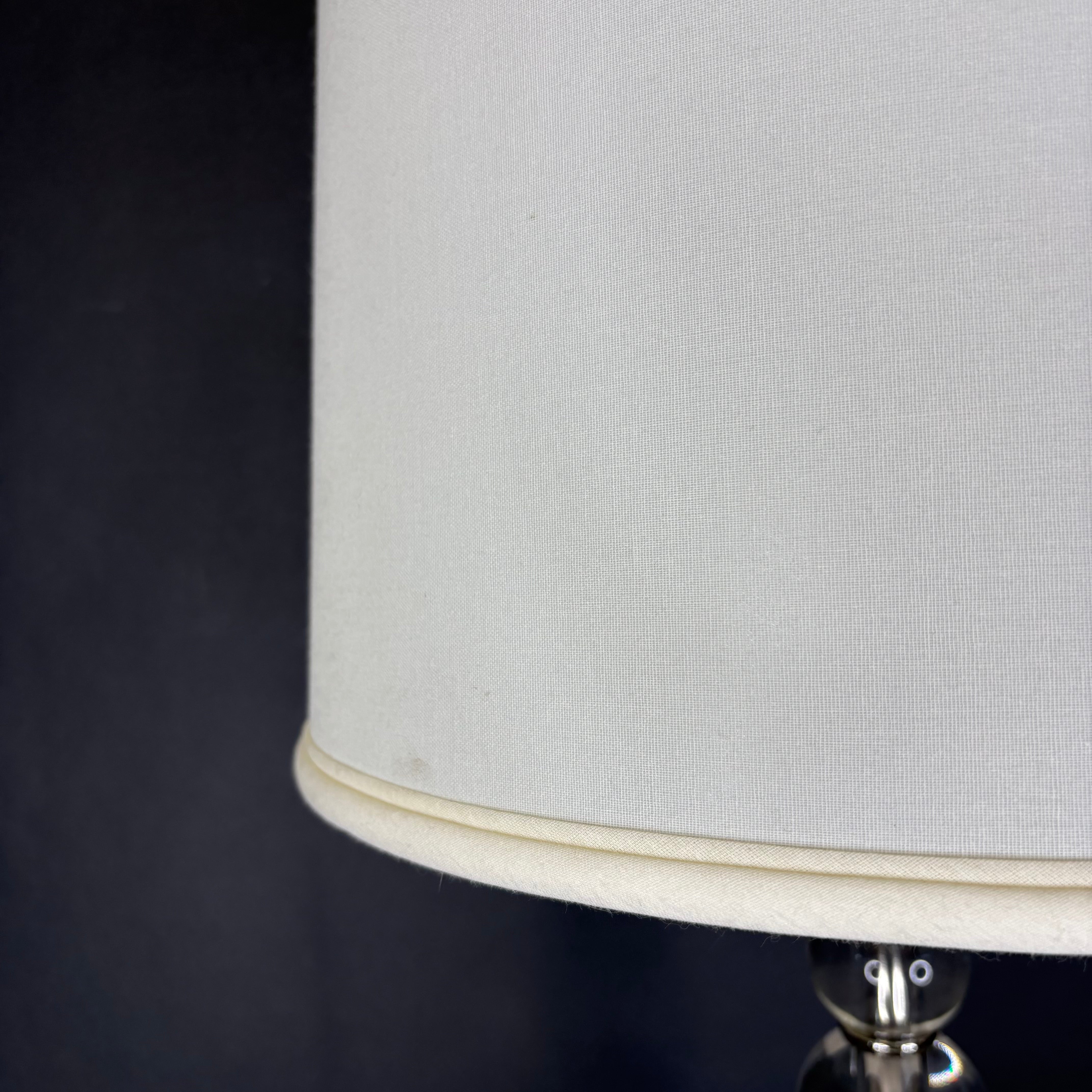 Modern Lucite Stacked Sphere with Shade Table Lamp 14” Diameter @ Shade x 28”