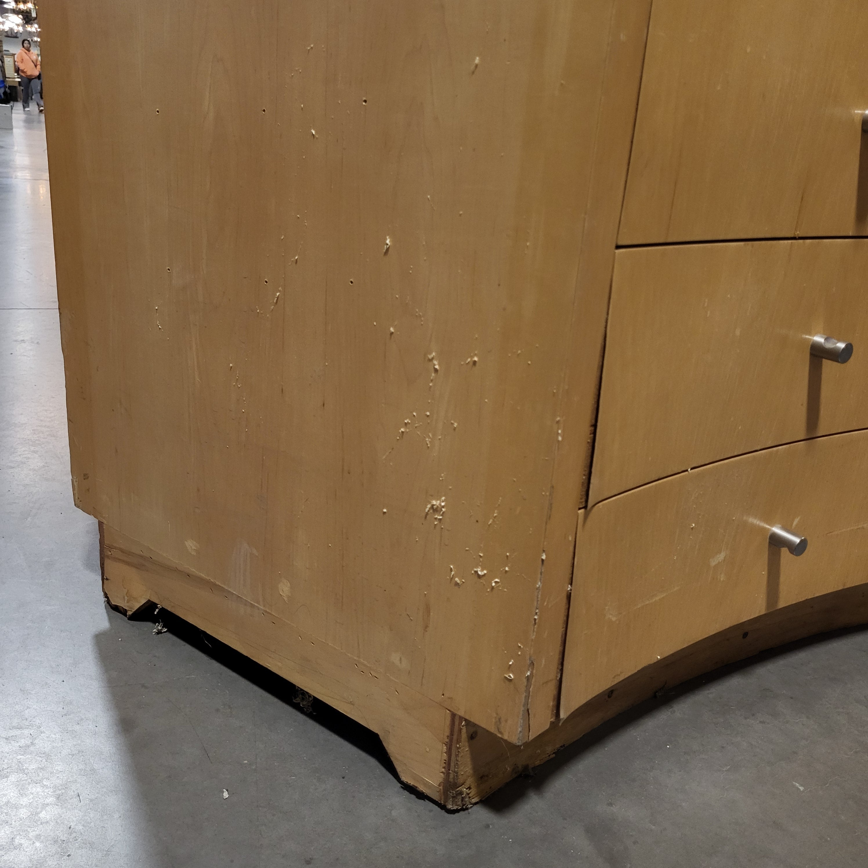 Veneer Glass Front 6 Drawer 2 Sliding Doors Display Case 73.5"x 24"x 40"