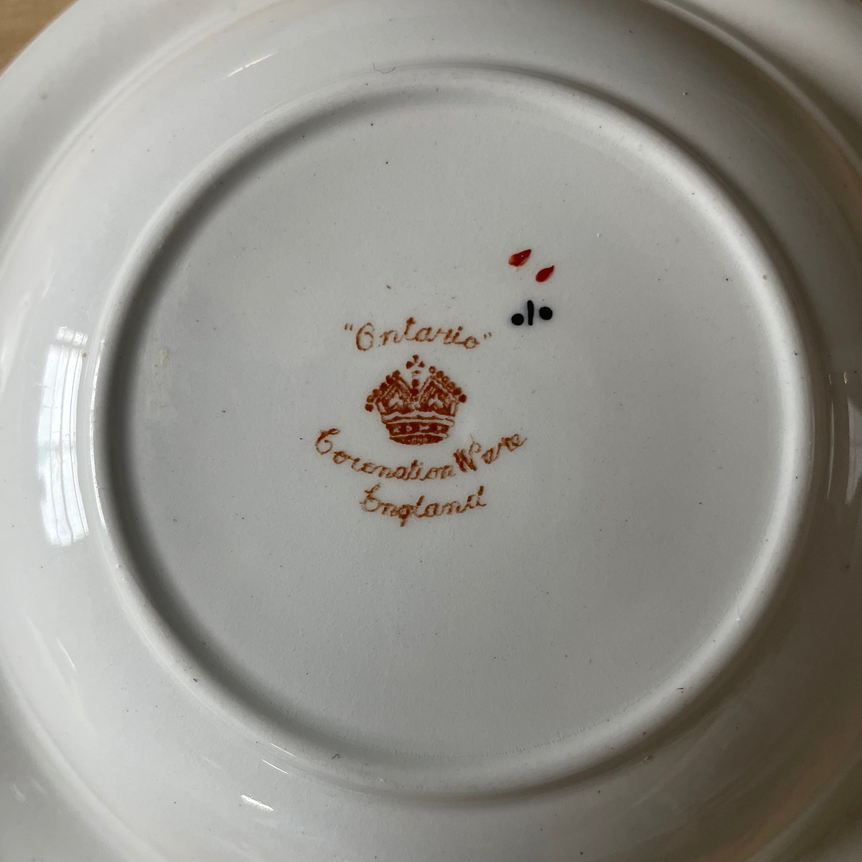 Set of 11 Pieces Antique "Ontario" Coronation Ware China 6.25" Bowls, Made in England