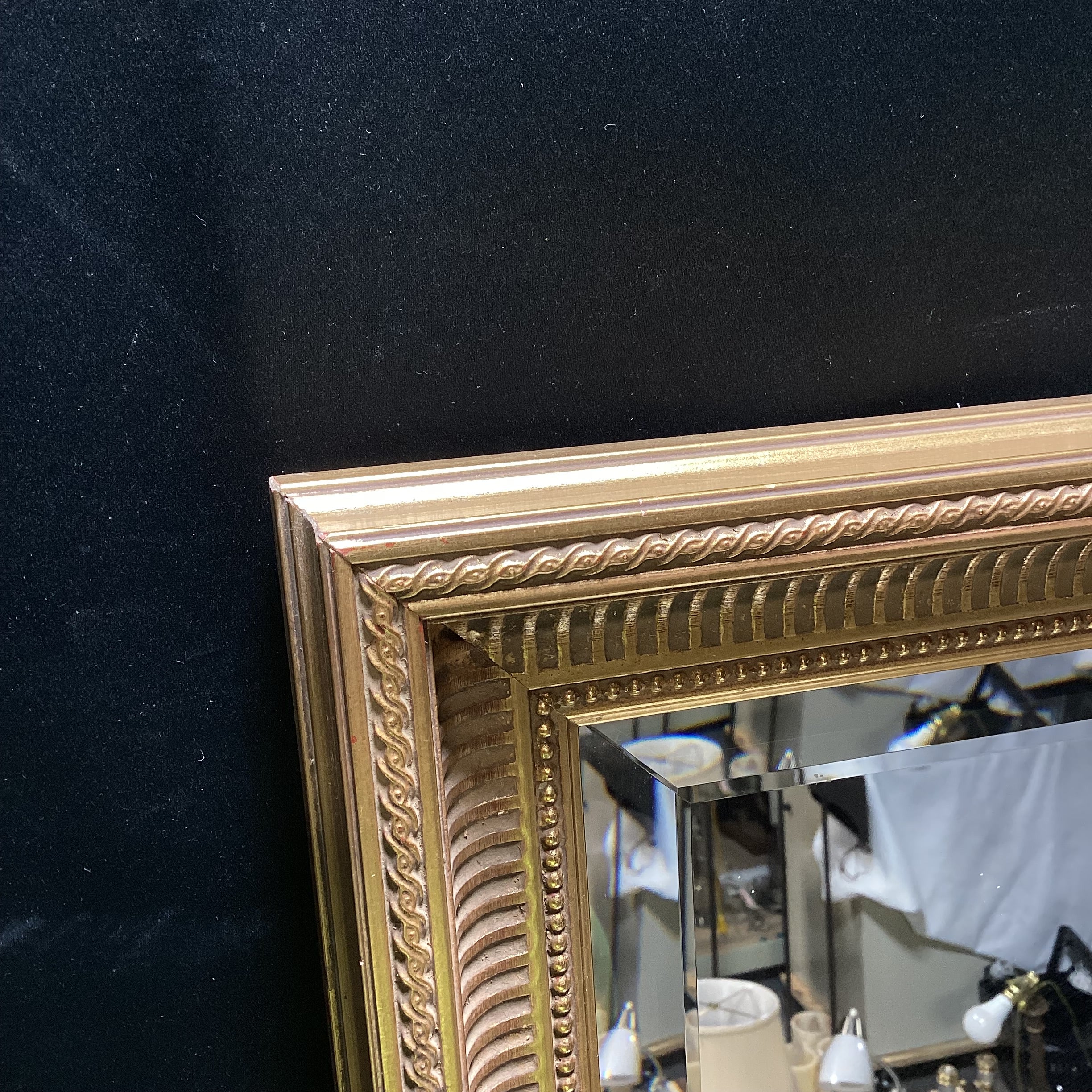 Vintage La Barge Gold Beveled Edge Wall Mirror 27.5" x 39.5"