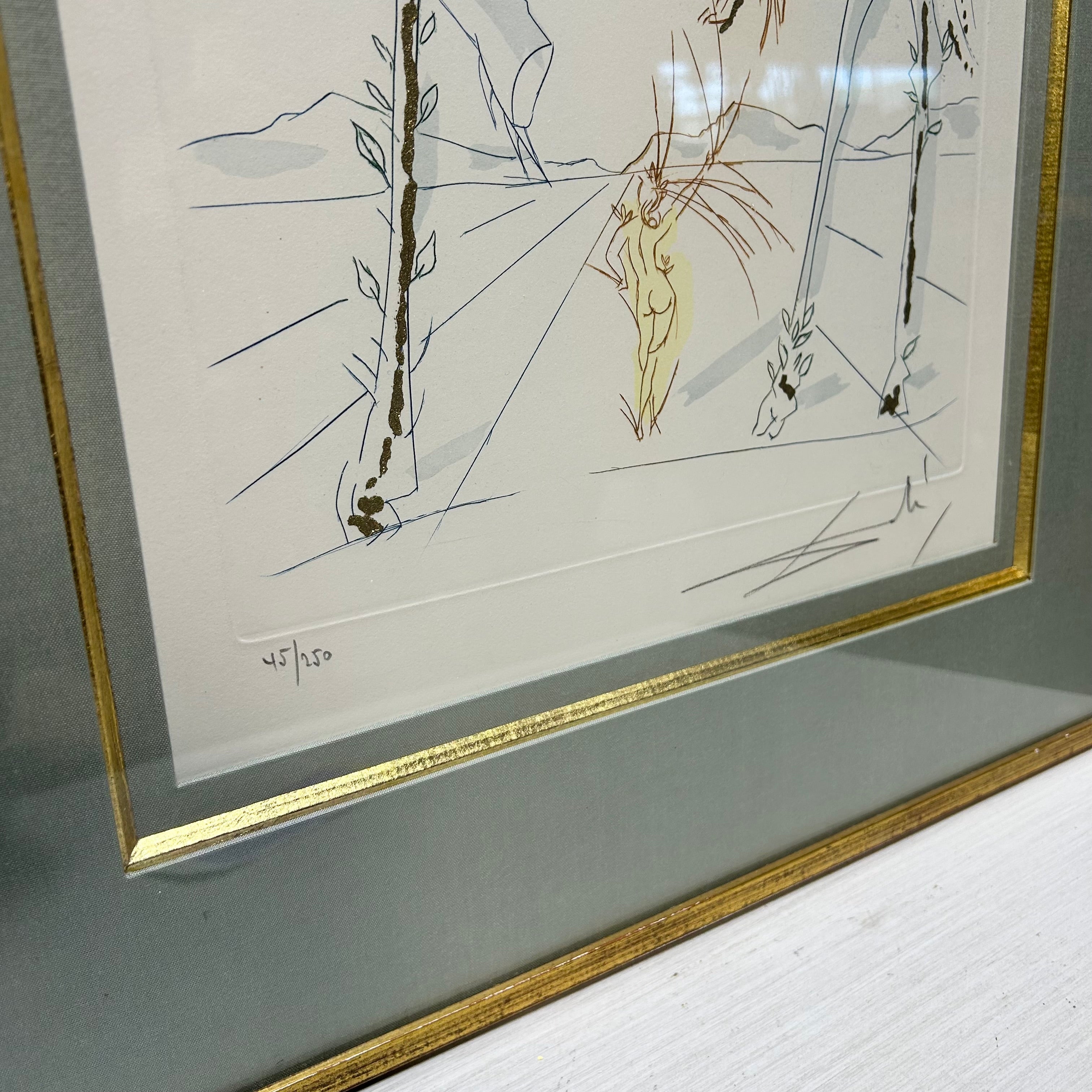 SALVADOR DALI 1971 "THE SONG OF SONGS OF KING SOLOMON" Hand Signed & Numbered 45/250 18.5"x 25"