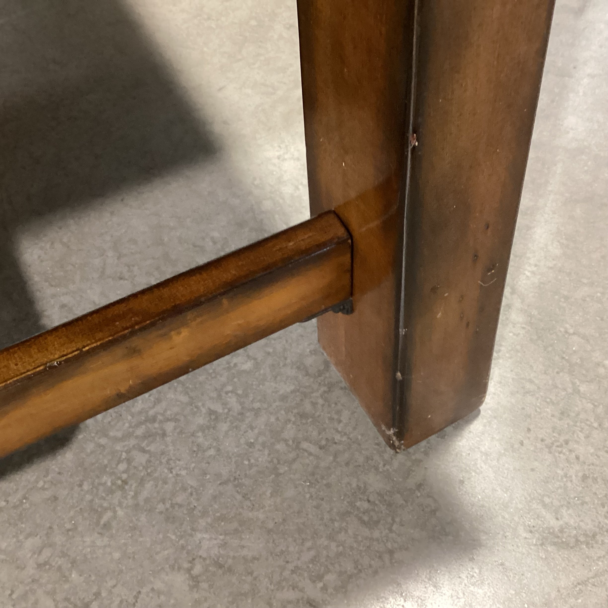 Dark Finish Wood & Faux Stone Coffee Table 50"x 28"x 18.5"