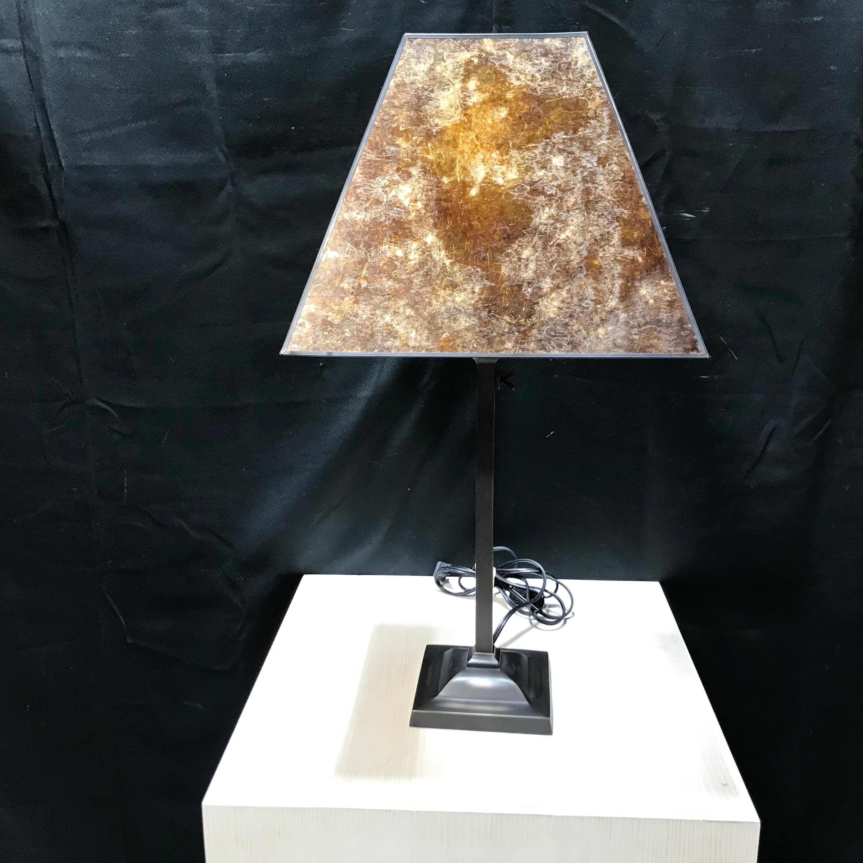 Steel Telescoping Table Lamp With  Shade 6"x 6"x Base Height 27"