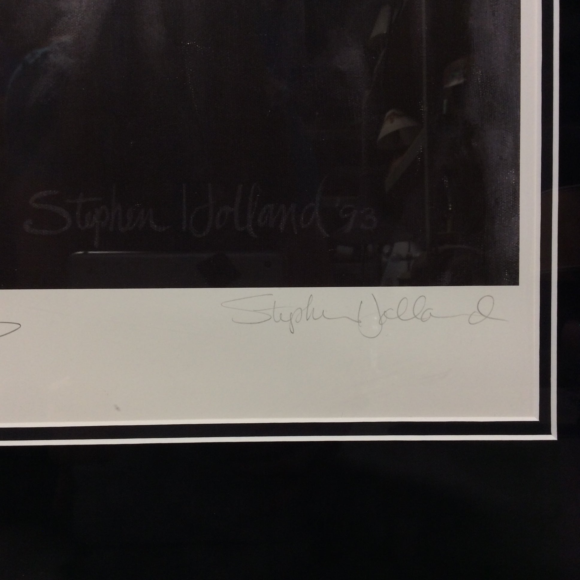 Stephen Holland Signed Limited Edition Portrait Drawing Print Autographed By Sugar Ray Leonard 31" x 52 1/2"