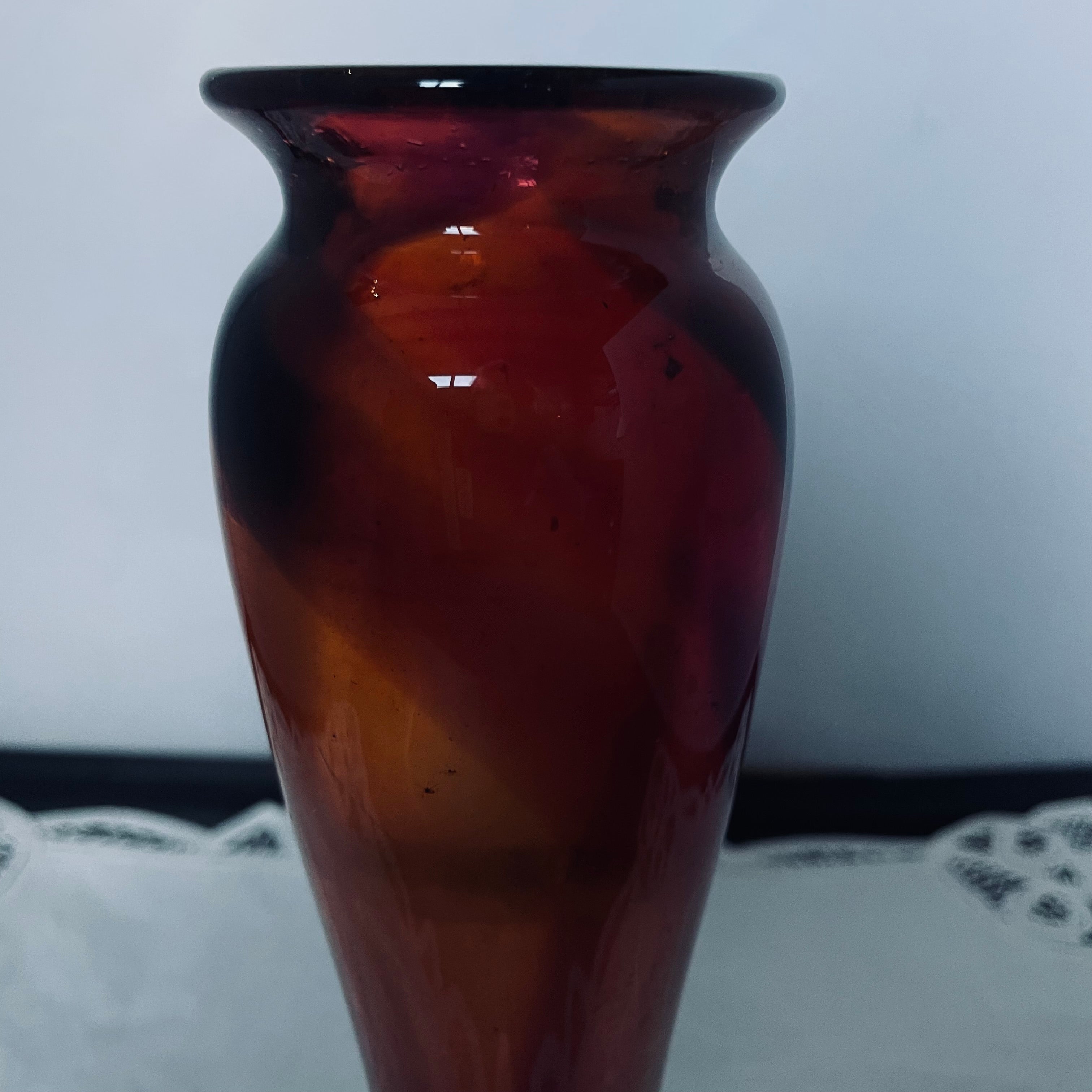 Amy Nowell Signed Handblown Art Glass Vase, 10.5"