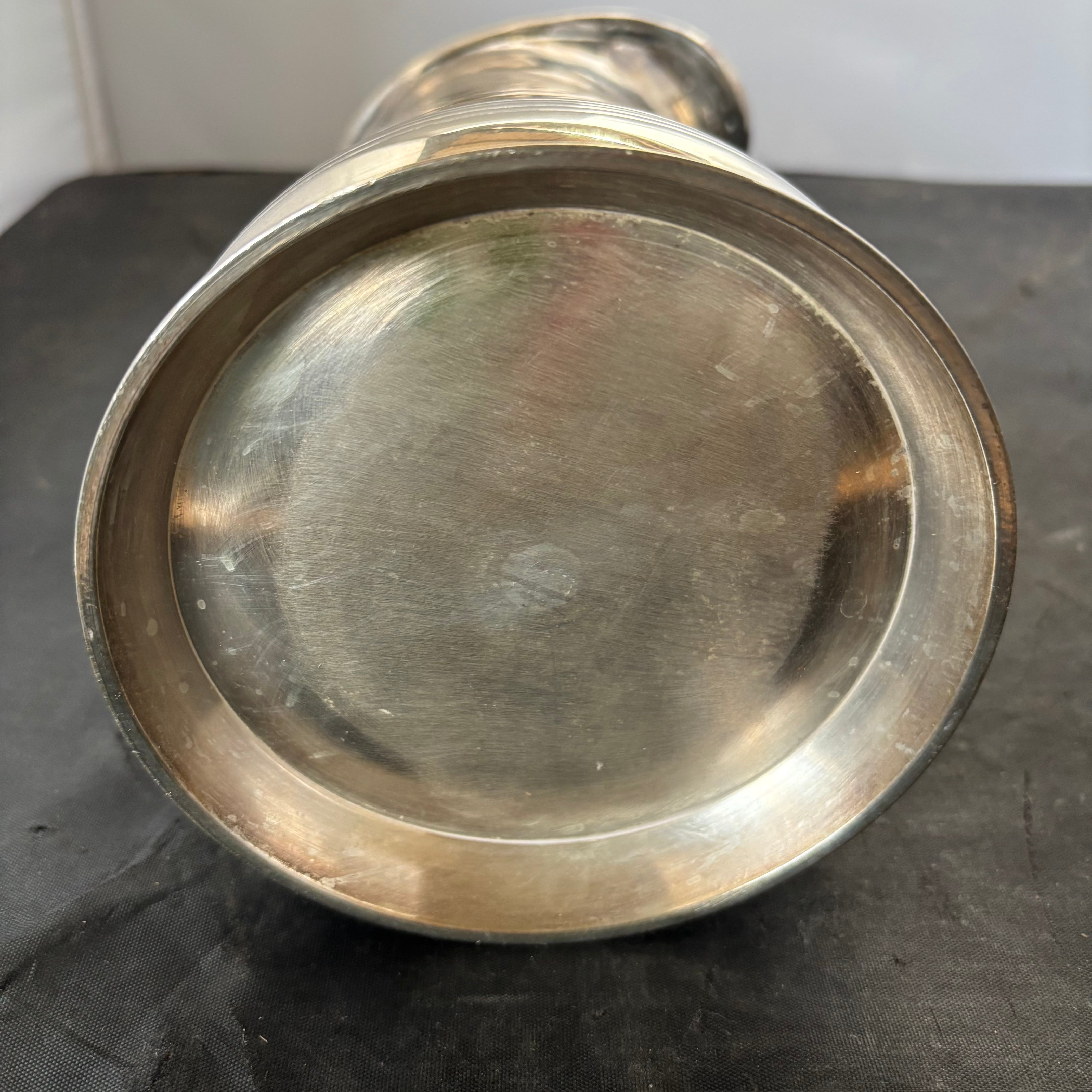 Antique Silverplated French Hotel Style Water with Ice Lip Pitcher, 8.5" x 9.5"Pitcher