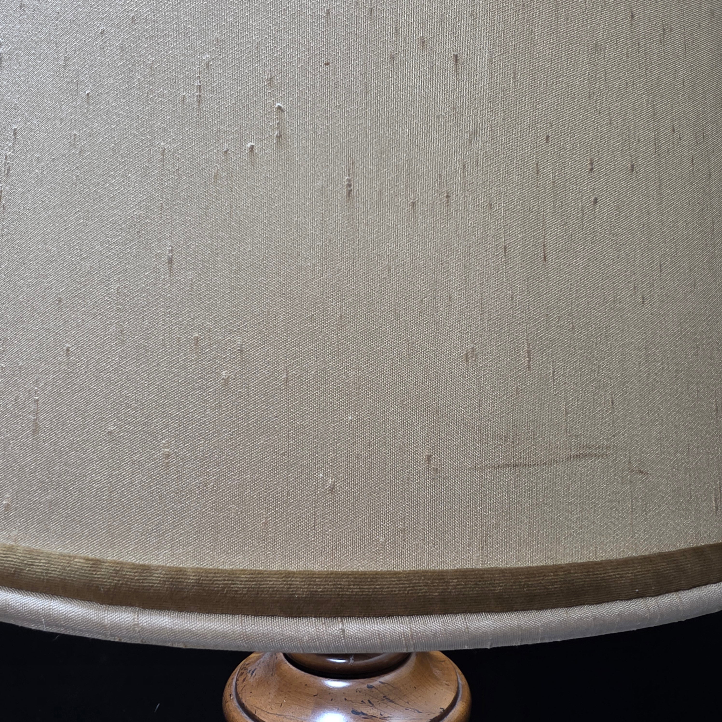American Colonial 1960's TALL Wood Table Lamp 18"Dx43"
