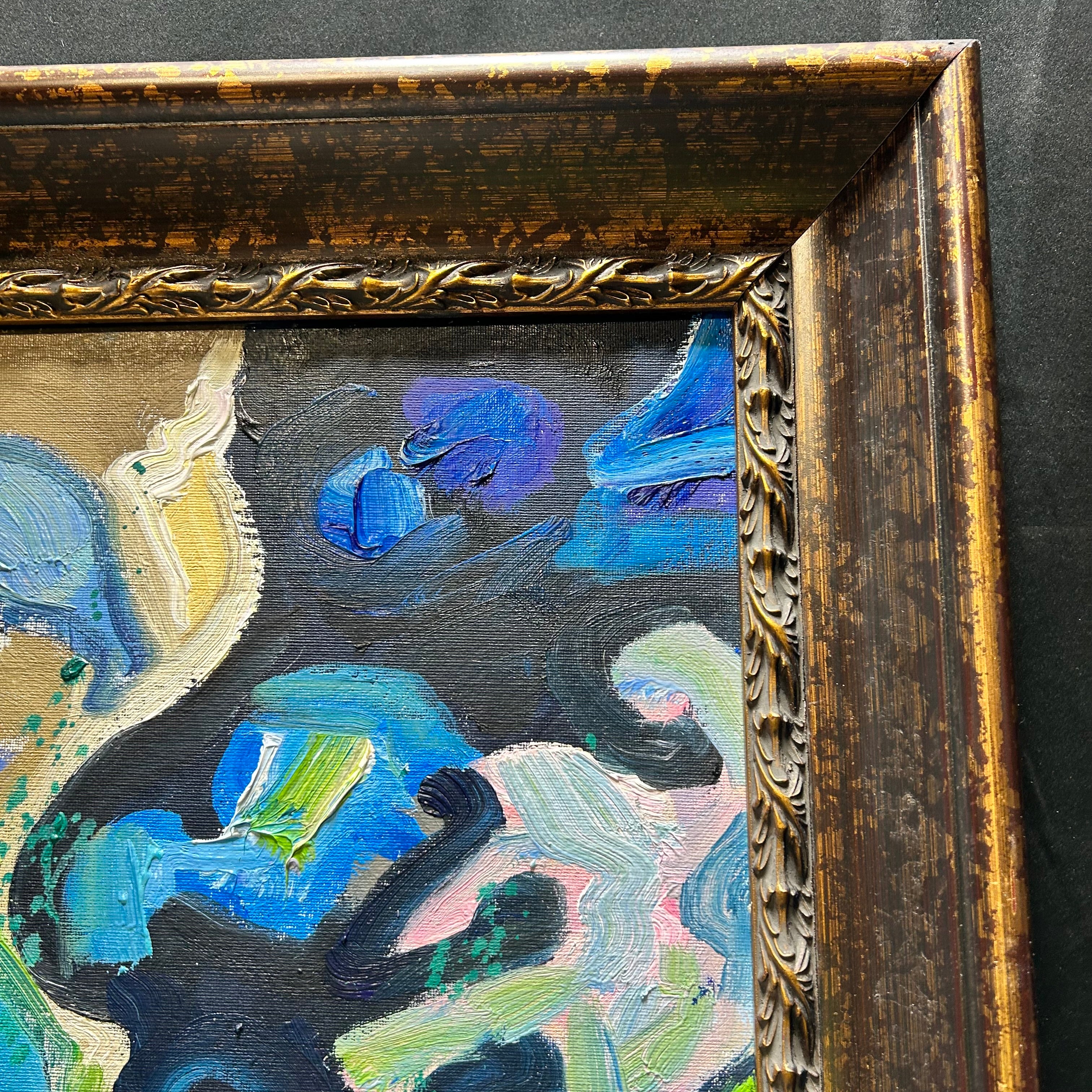 Donated By Artist Yun Scott (Suki) Abstract Oil On Canvas 29"x 41"