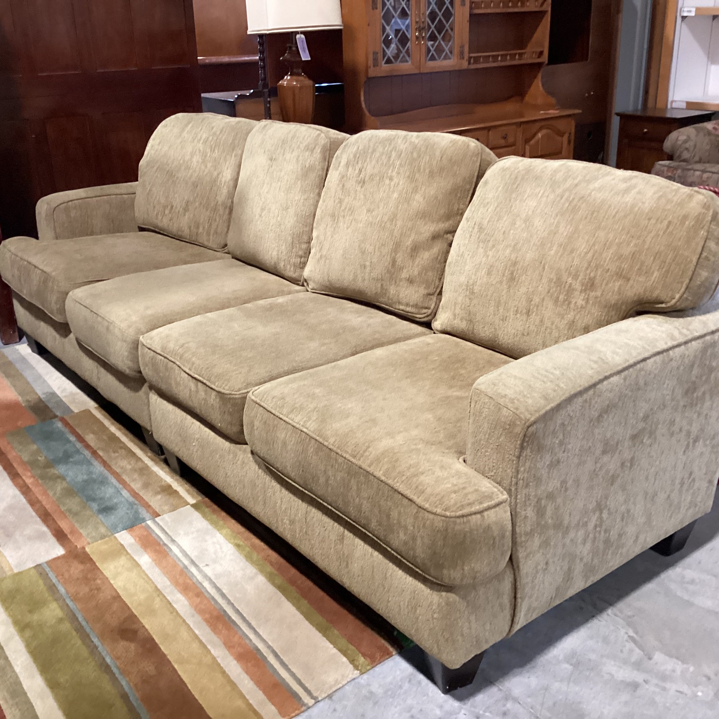 Ashley Furniture Golden Olive Chenille Woven 2 Piece Sectional 108"x 40"x 31"