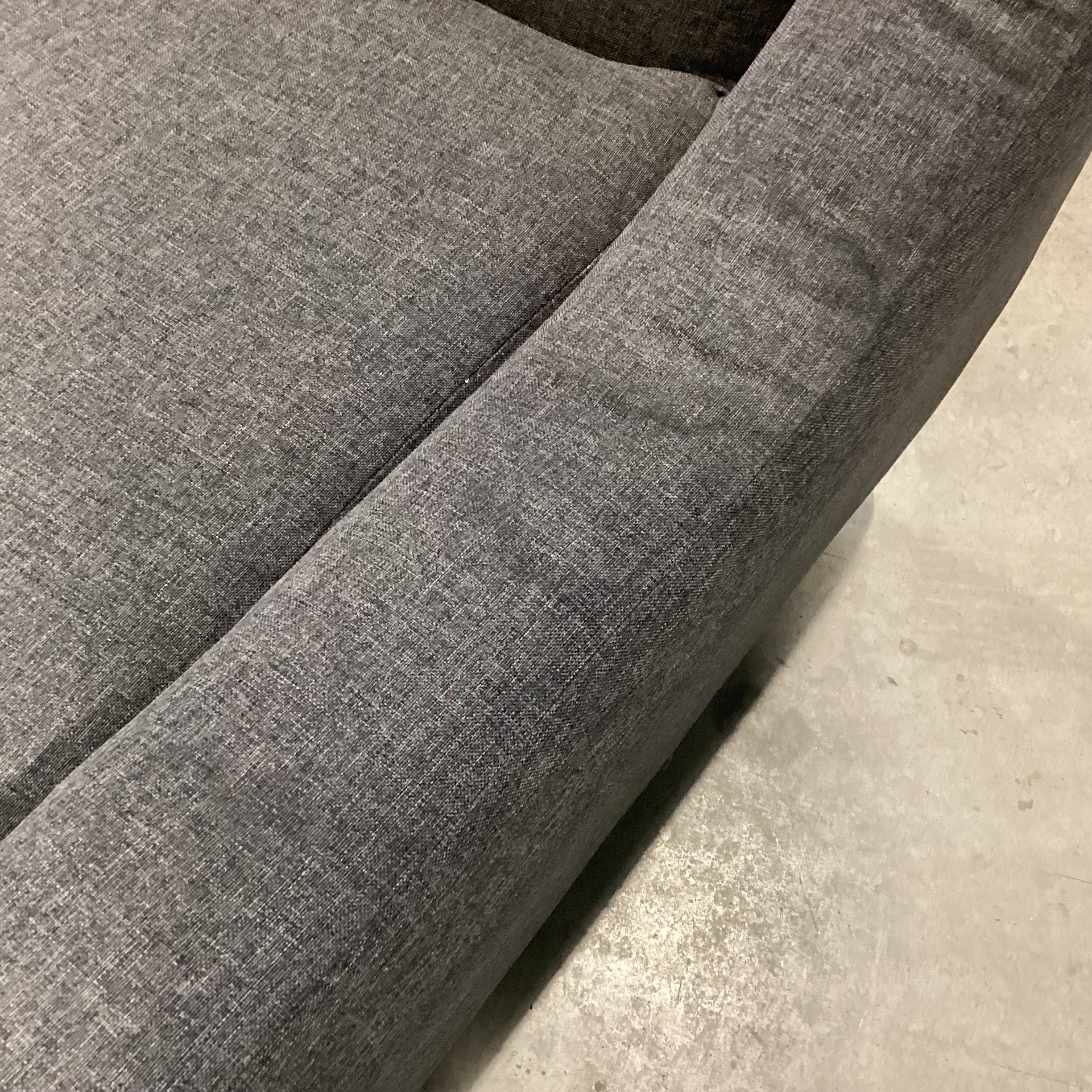Fusion Furniture Charcoal Linen Slope Arm Chair 32"x 36"x 35"