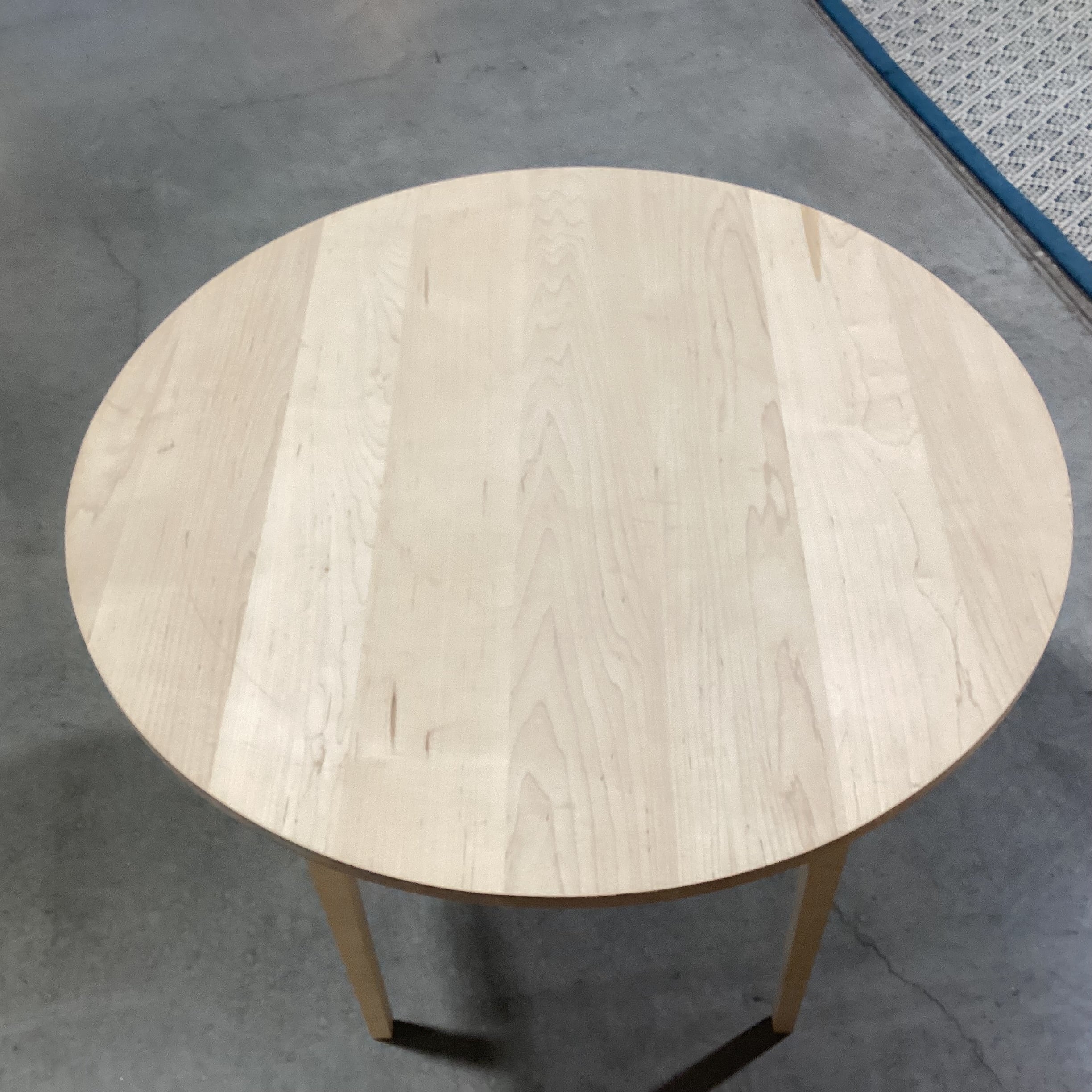 Natural Unfinished Wood Round Dining Table 36" Diameter x 30"