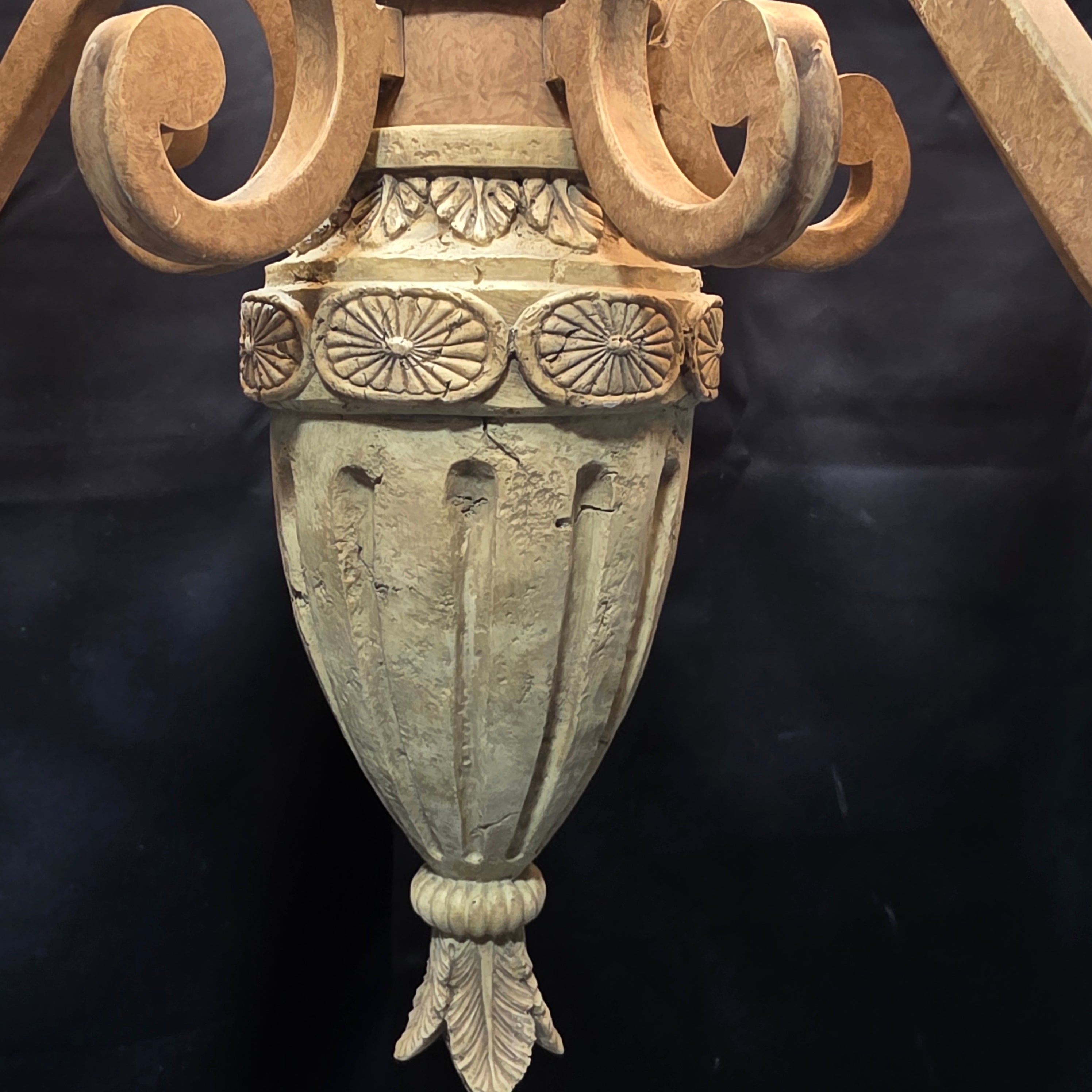 Tuscan Style Five Light with Mini Shades Chandelier 25"x29"