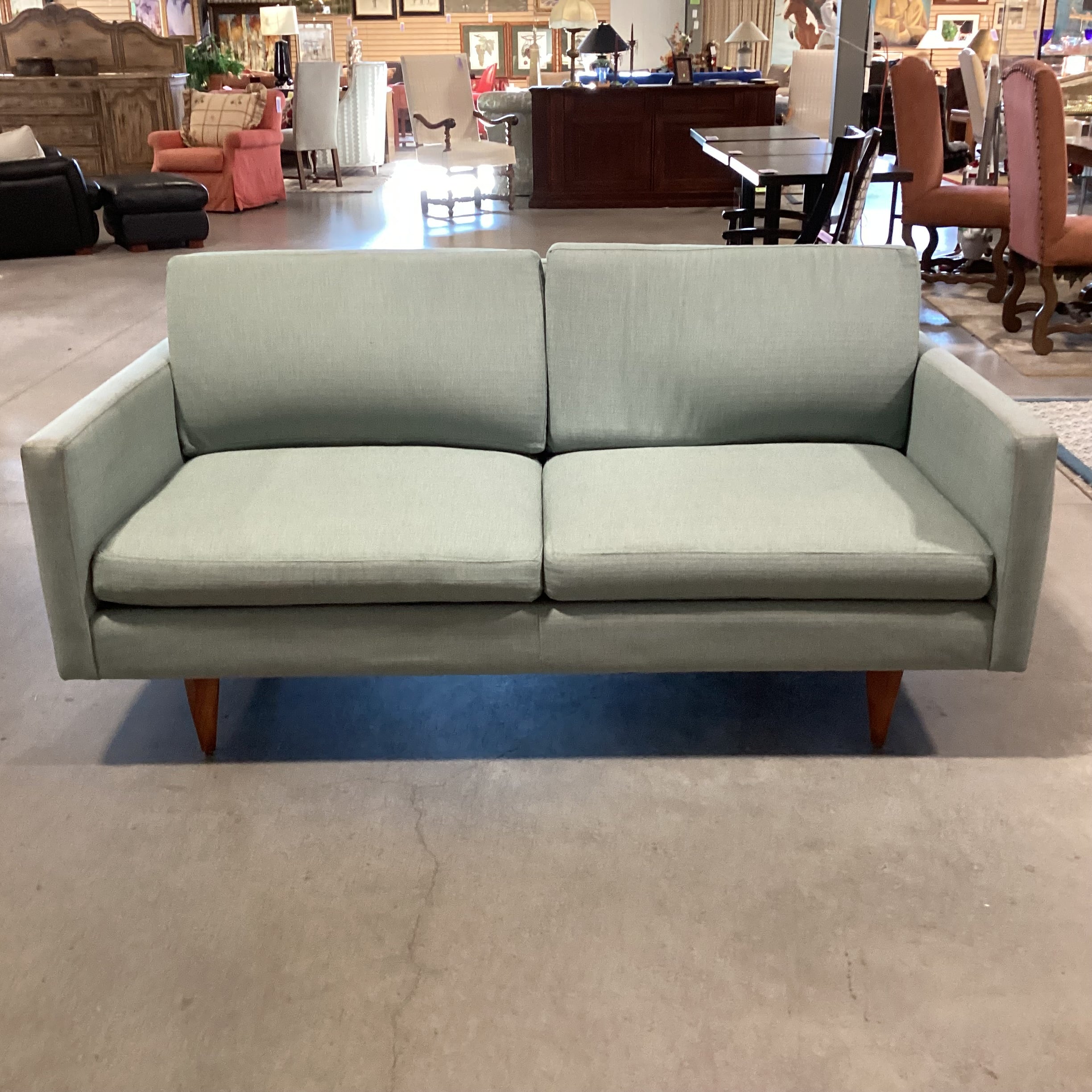 Room & Board Seafoam Woven Mid Century Style Sofa 70"x 38"x 32"