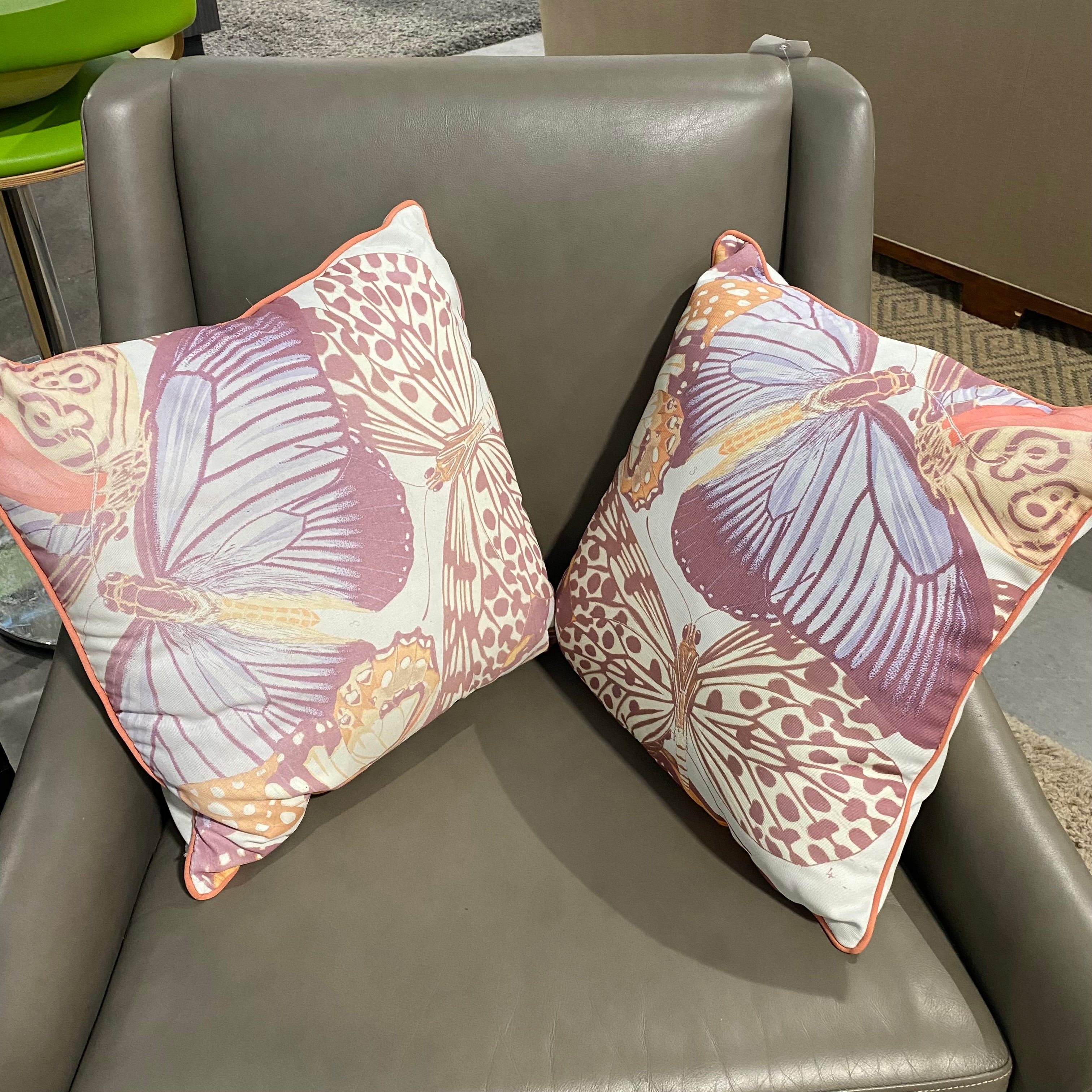 N. Salamon Artwork Butterfly Pillow 18"x 18"