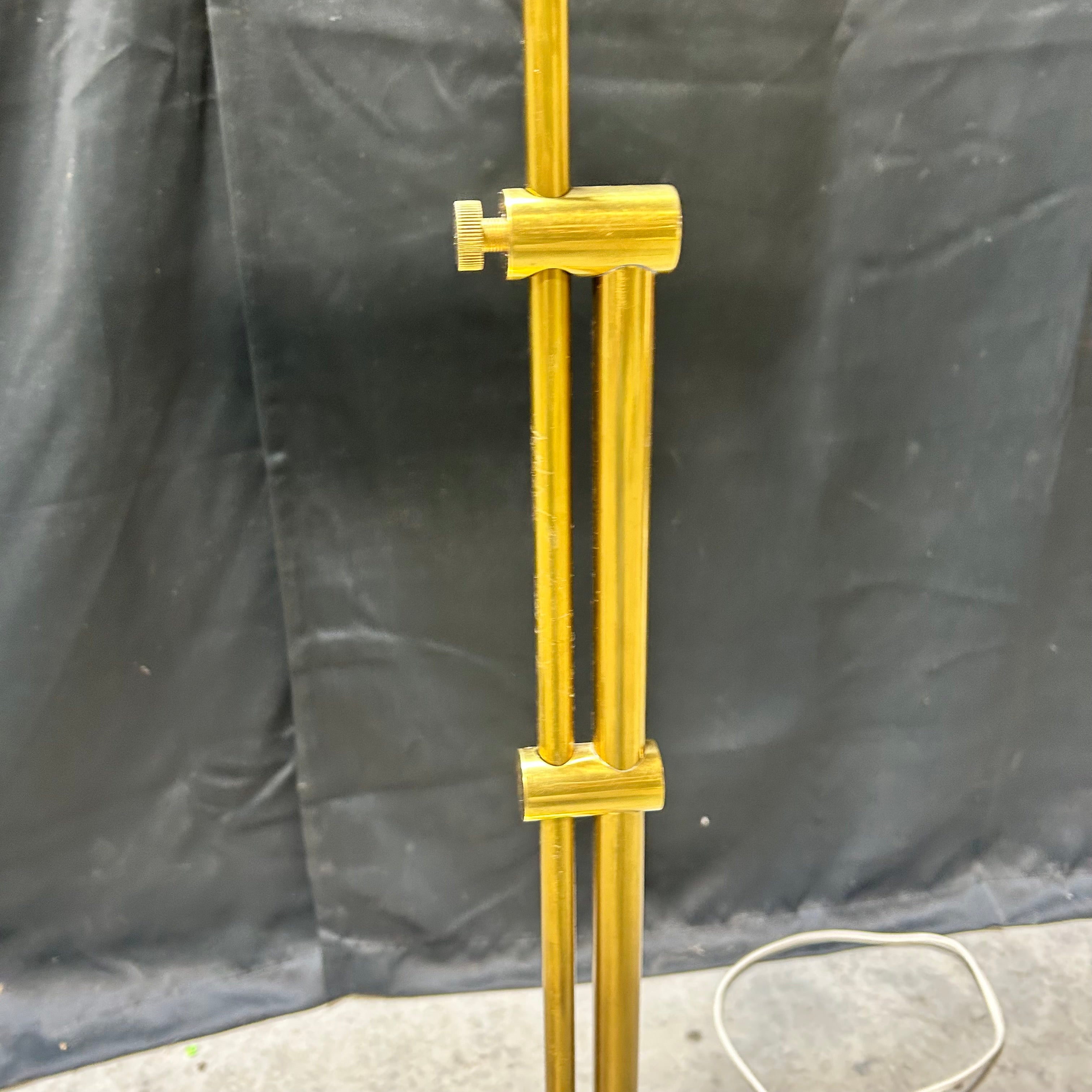 Brass Adjustable Pharmacy Floor Lamp 7"x 18"x 55"