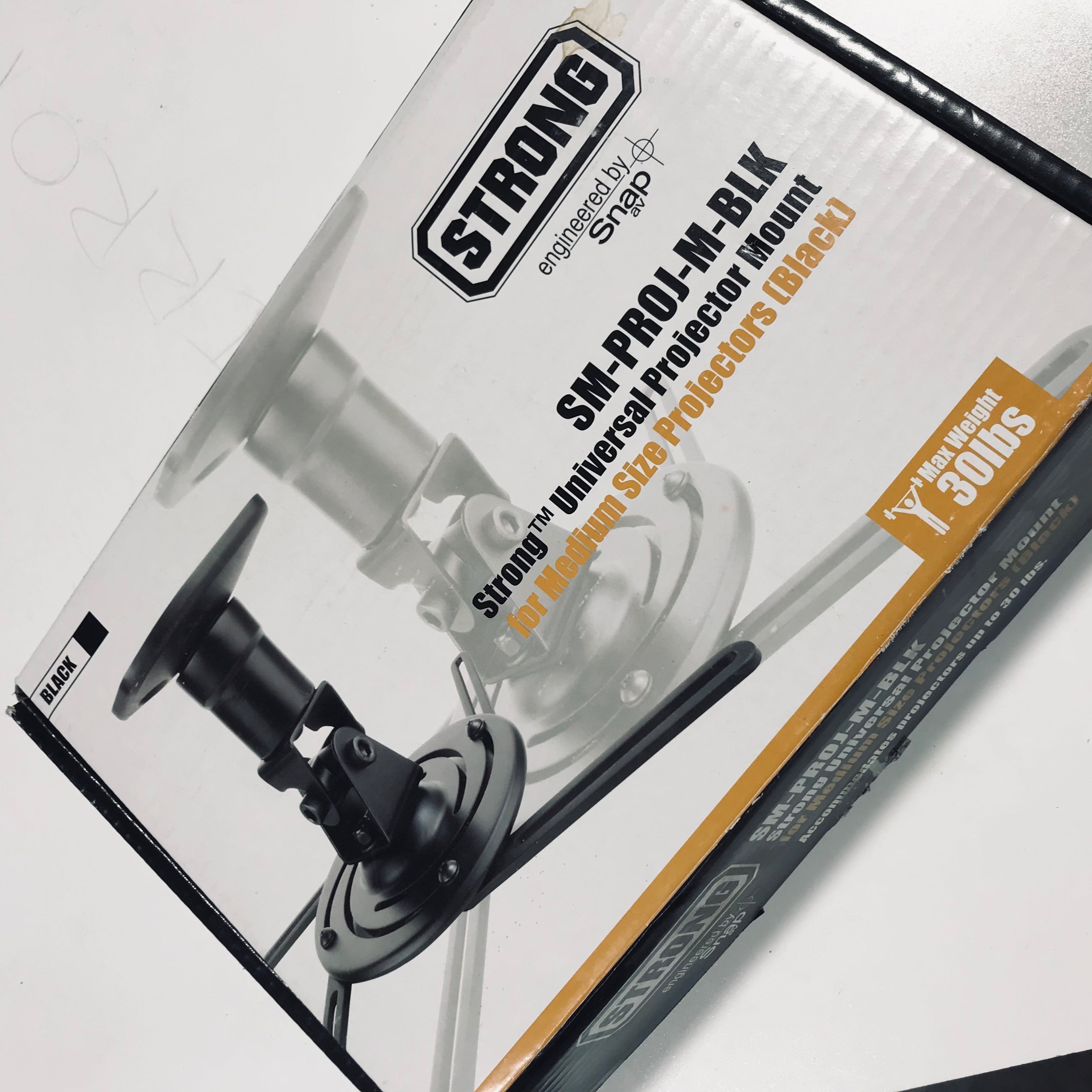 Strong SM-PROJ-M-BLK Projector Mount for Projectors 30-50 lb, Black