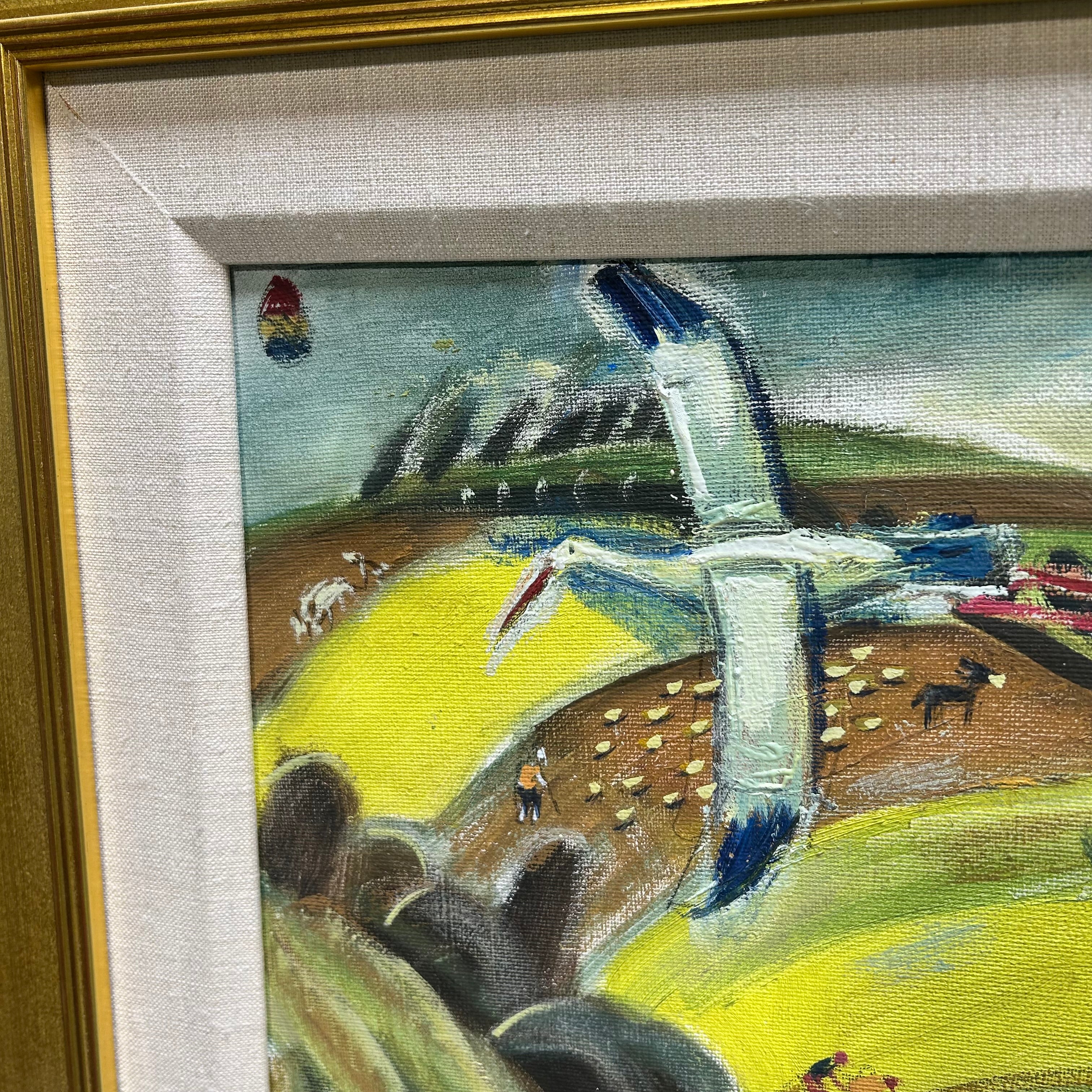 Hristo Hristov 1938-2014 Pastoral Landscape Oil On Canvas 24"x 28"
