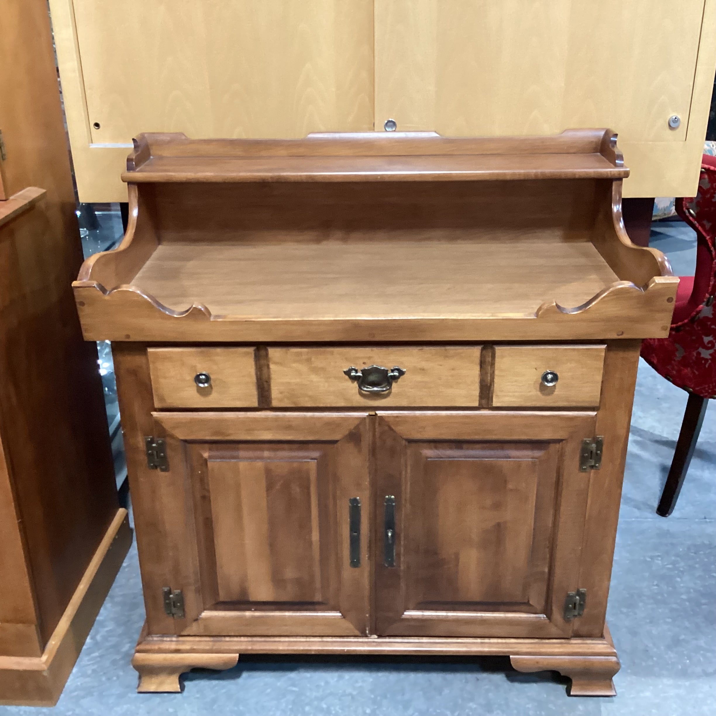 Vintage Young Republic Hard Rock Maple 1 Drawer 2 Door Buffet 37"x 20"x 39"