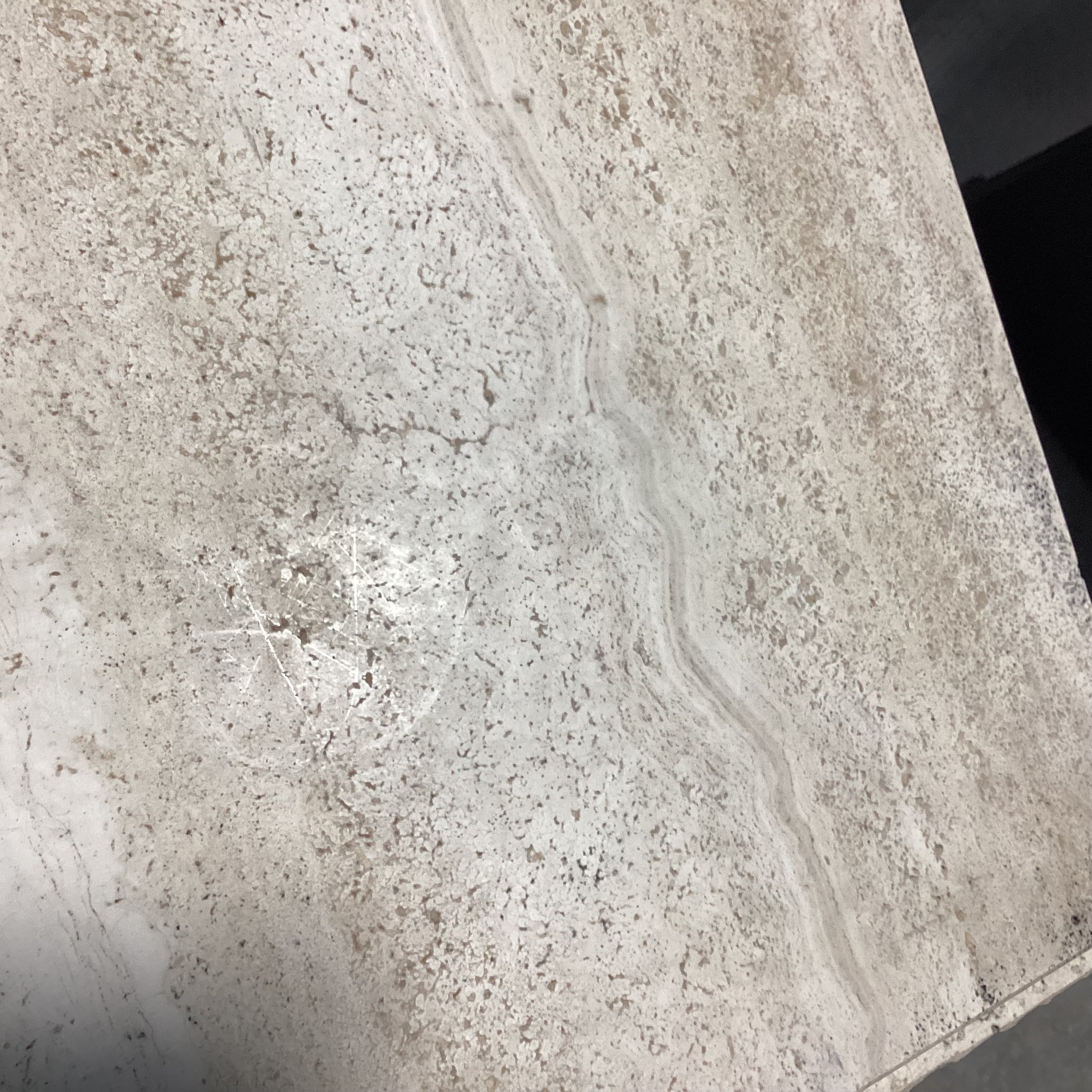 Travertine Rough Stacked & Polished Cube End Table 22"x 22"x 20"