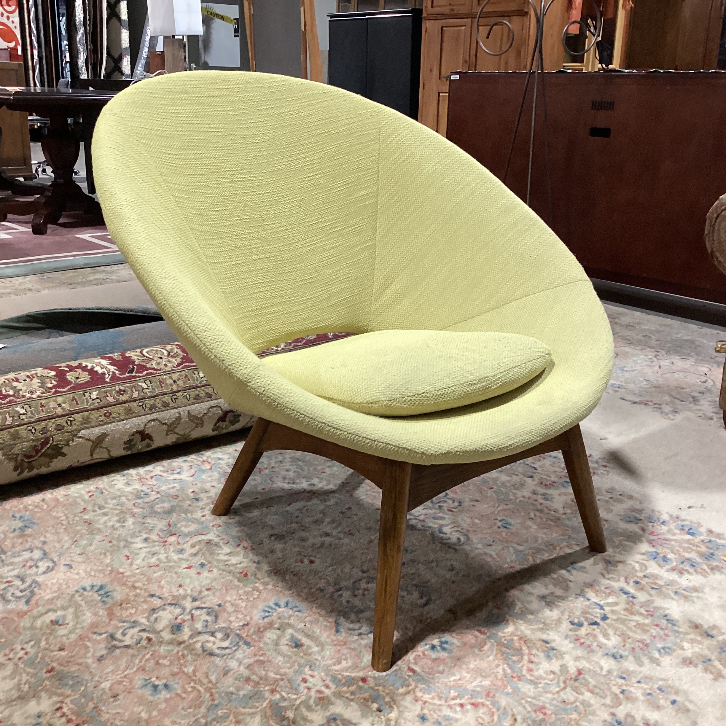 West Elm Mid Century Style Yellow Luna Chair 37"x 36"x 35"