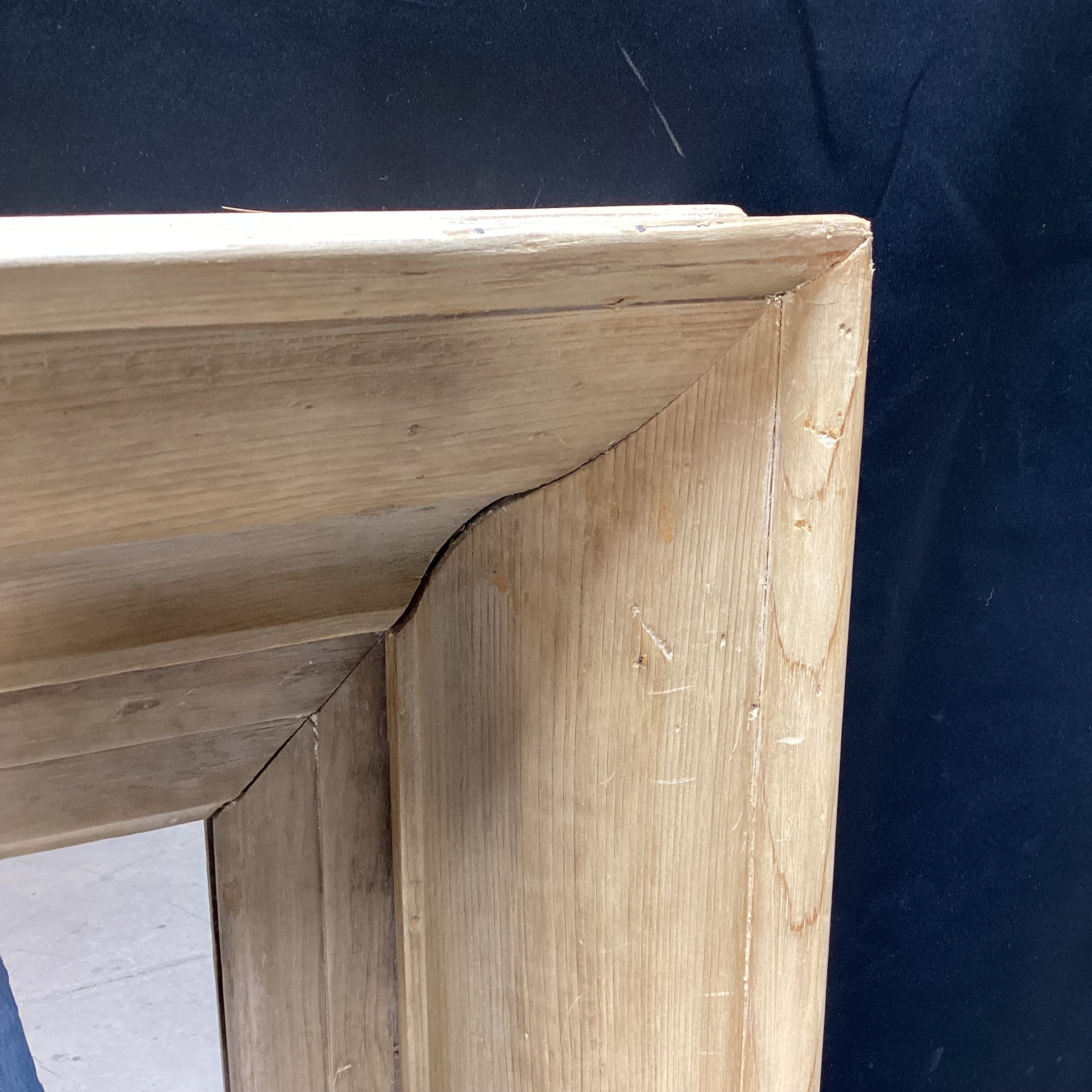 Large Rectangular Pine Wall Mirror 38.5" x 46.5"